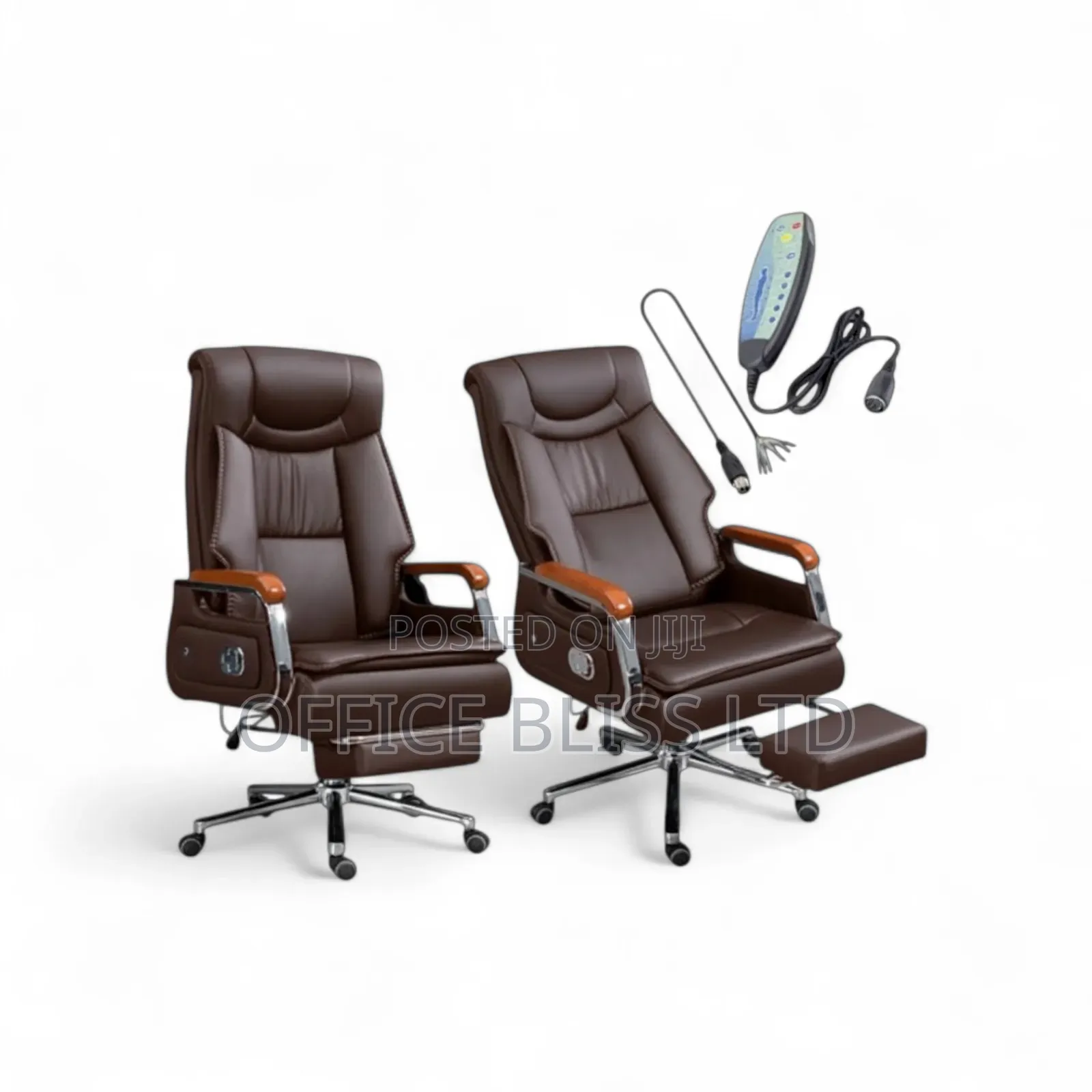 High-back Executive Massaging Office Chair - Brown