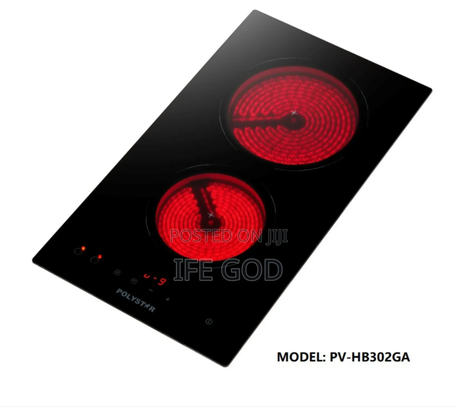 Original Polystar Inbuilt Cabinet 2 Burners Electric Cooker Hob Copper