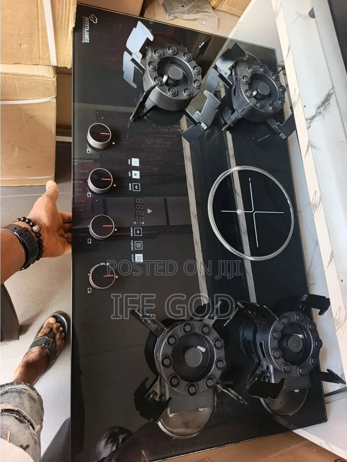 Original Meesajames Built-in 90cm Premium Quality 4+1 Flips Up Burners