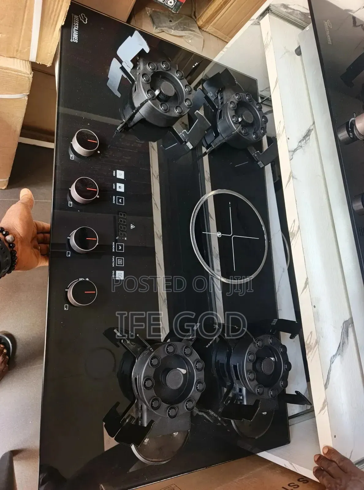 Original Meesajames Built-in 90cm Premium Quality 4+1 Flips Up Burners