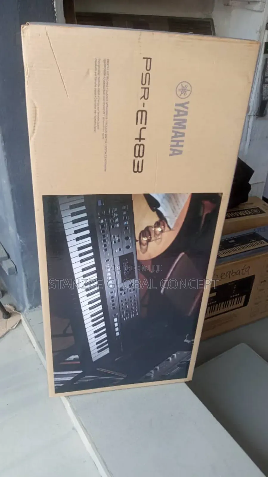 Yamaha PSR-E483 61-Key Portable Keyboard With Adapter