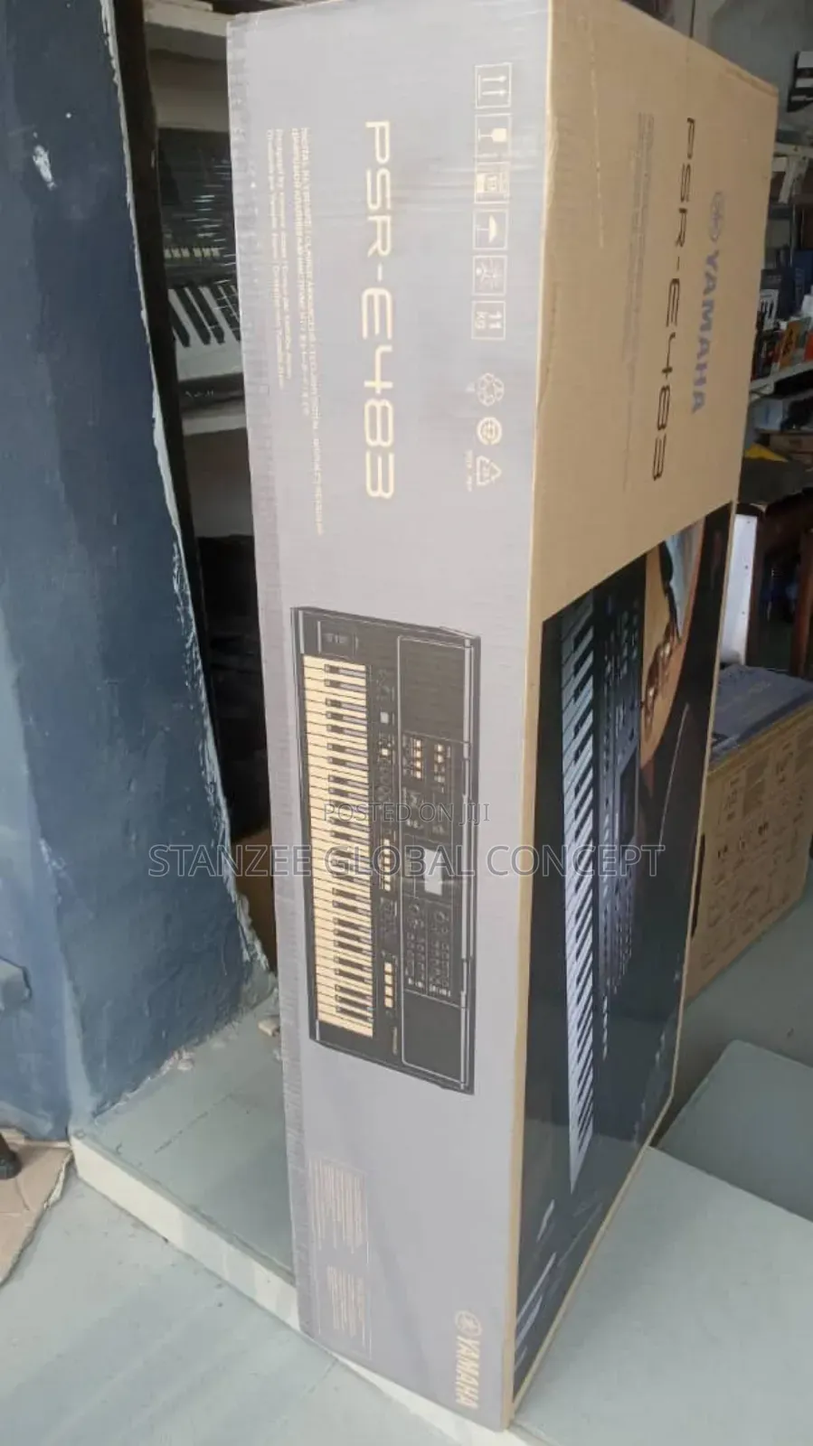 Yamaha PSR-E483 61-Key Portable Keyboard With Adapter