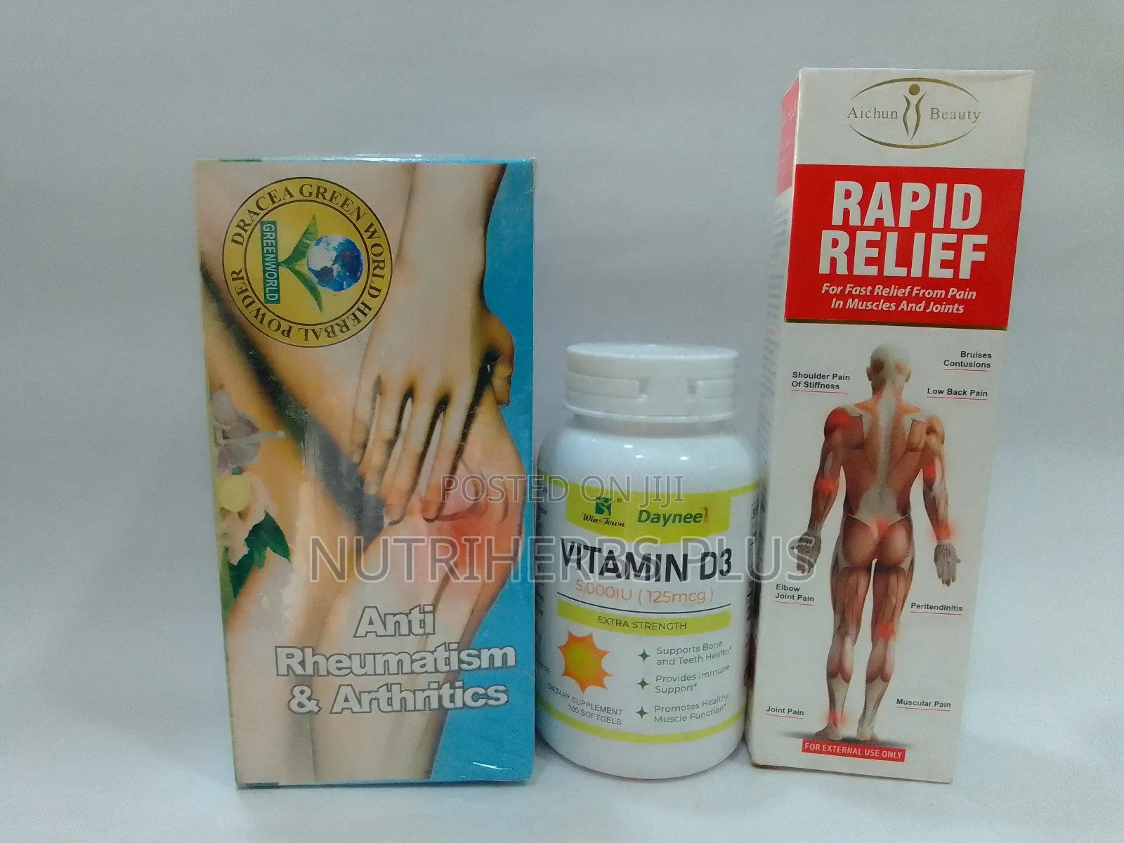 Anti Rheumatism Arthritis Tea+ Vitamin D3+ Rapid Relief Ointment