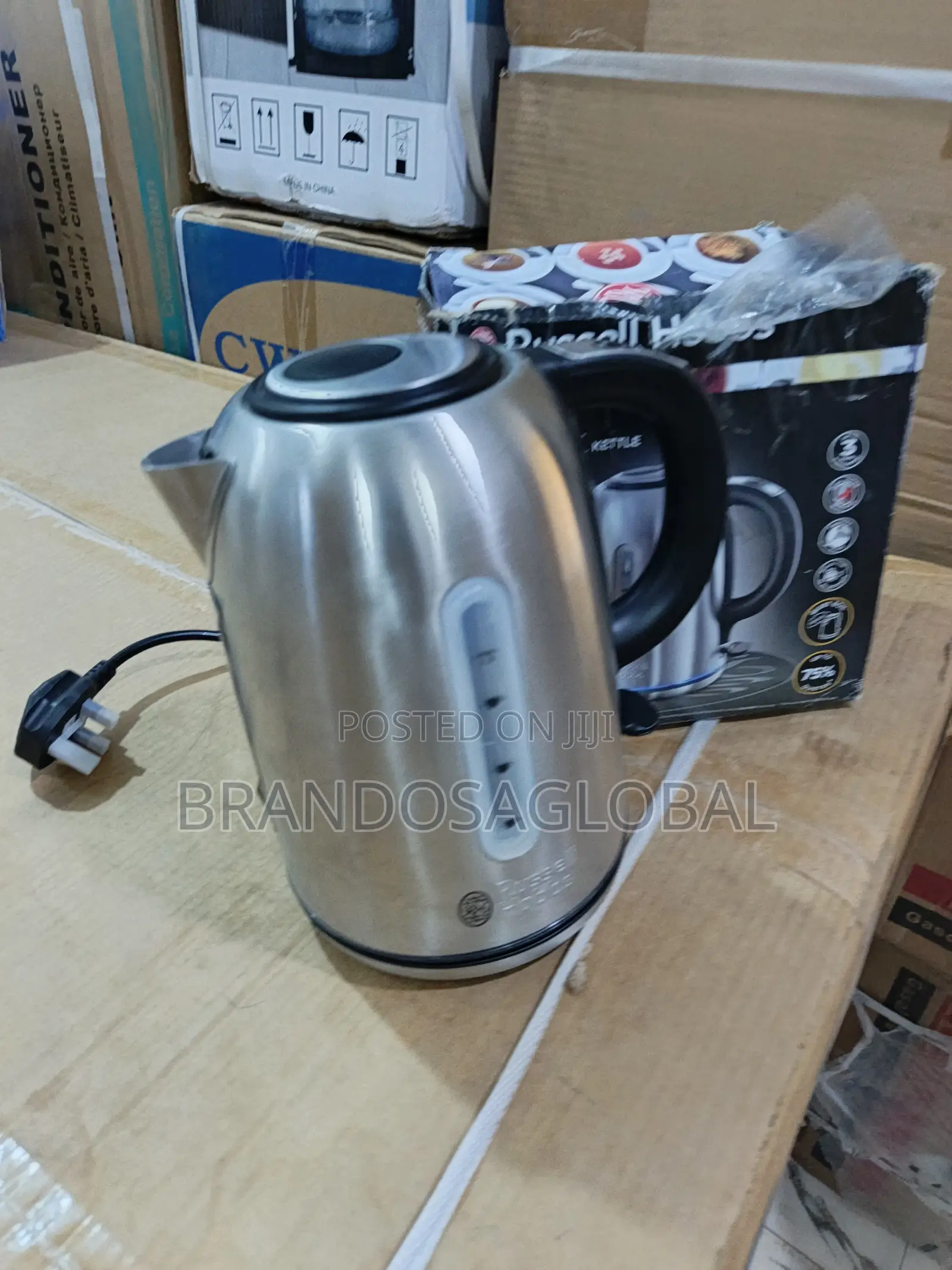 Russell Hobbs Stainless Steel Kettle – Compact Kitchen Boiling Kettle