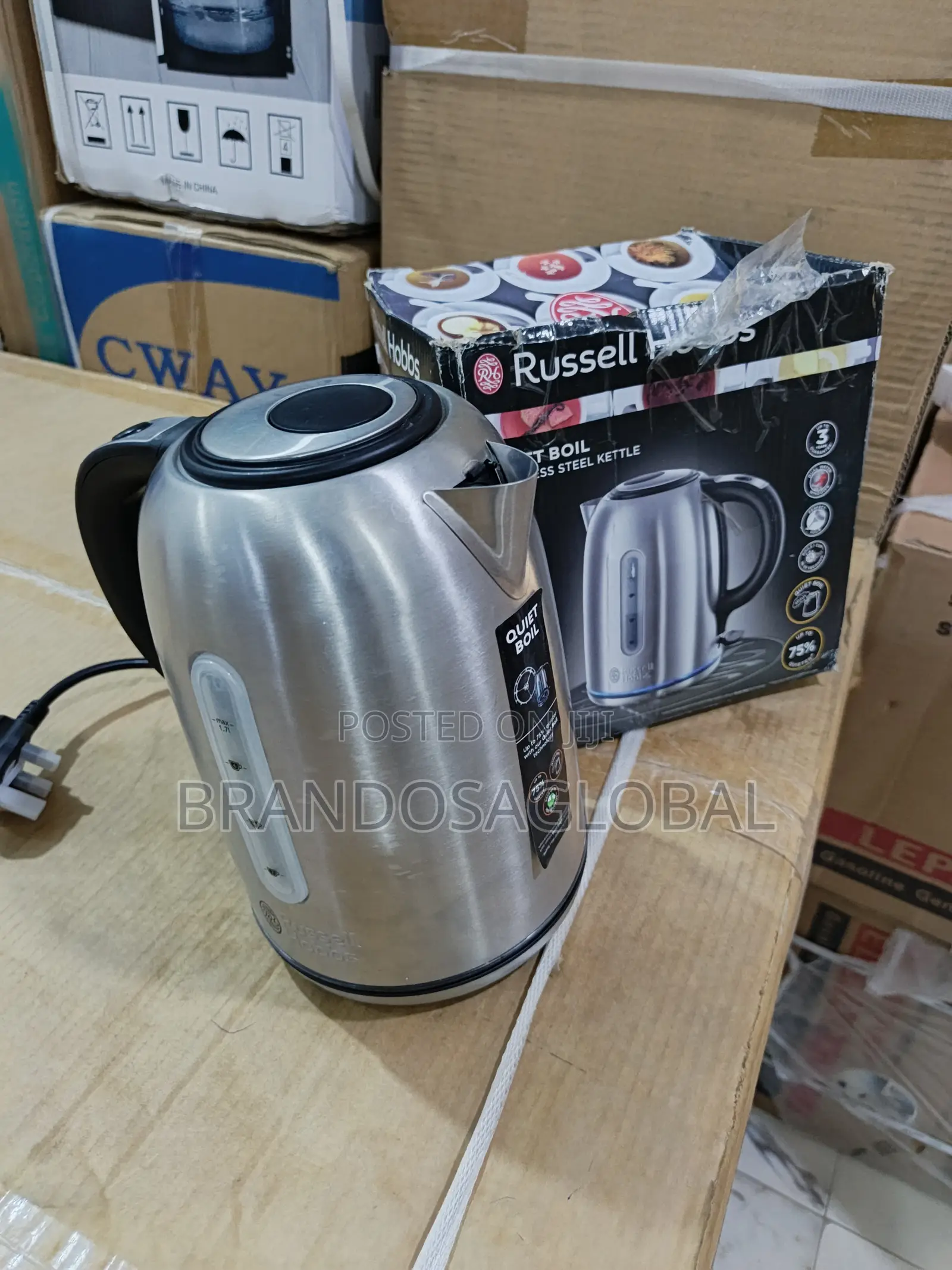 Russell Hobbs Stainless Steel Kettle – Efficient Electric Water Boiler
