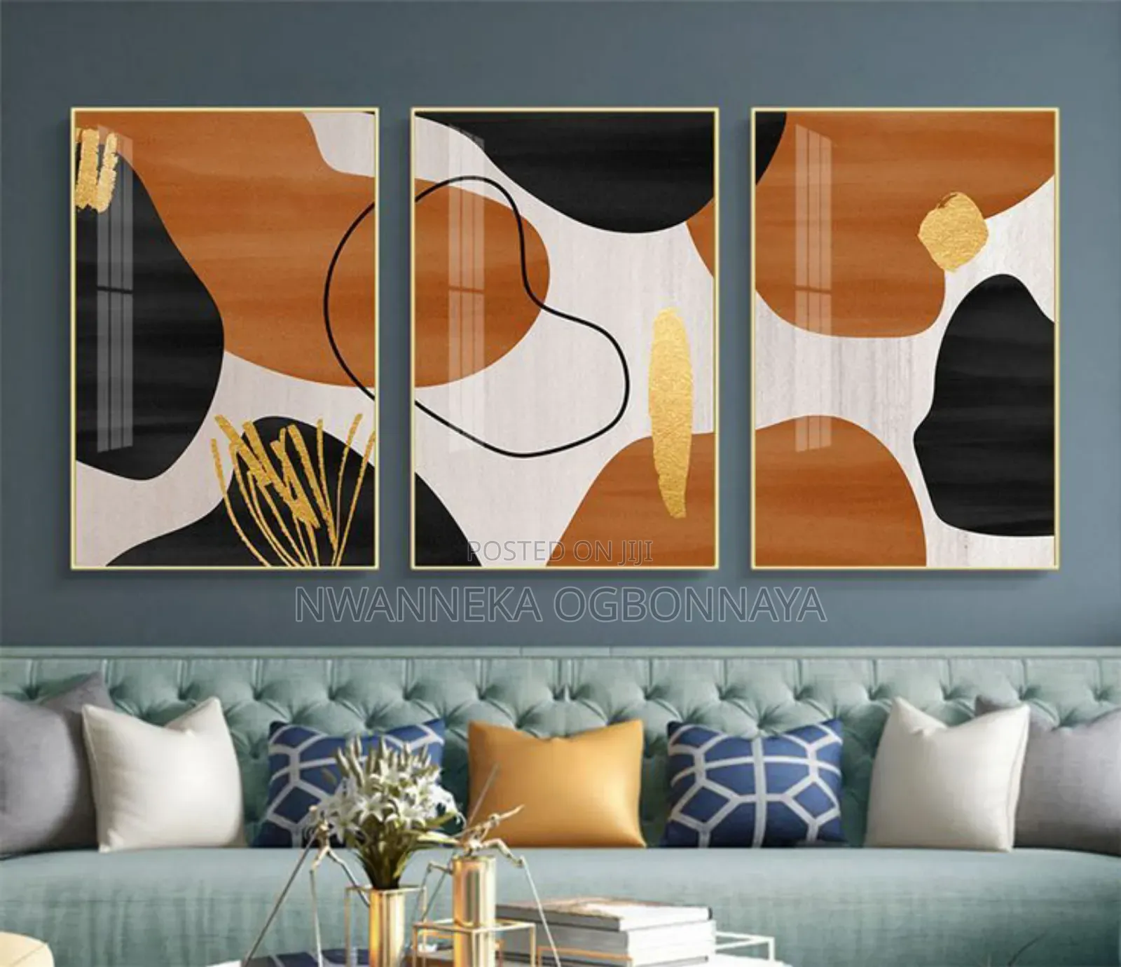 Acrylic Abstract Geometric Canvas Artwork