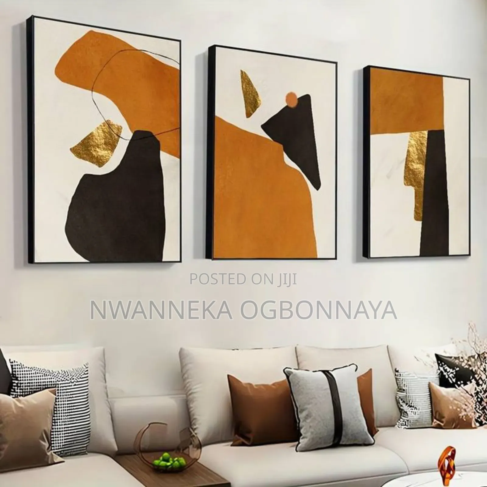 Acrylic Abstract Geometric Canvas Artwork