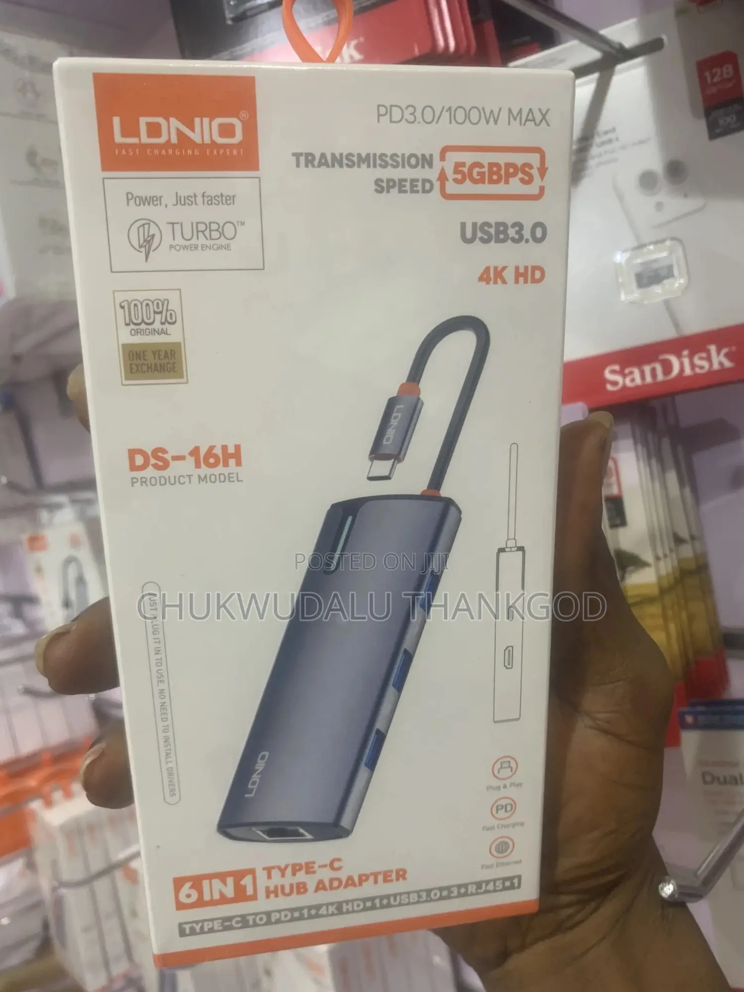6 in 1 Usb C Dock Station Ds-16h