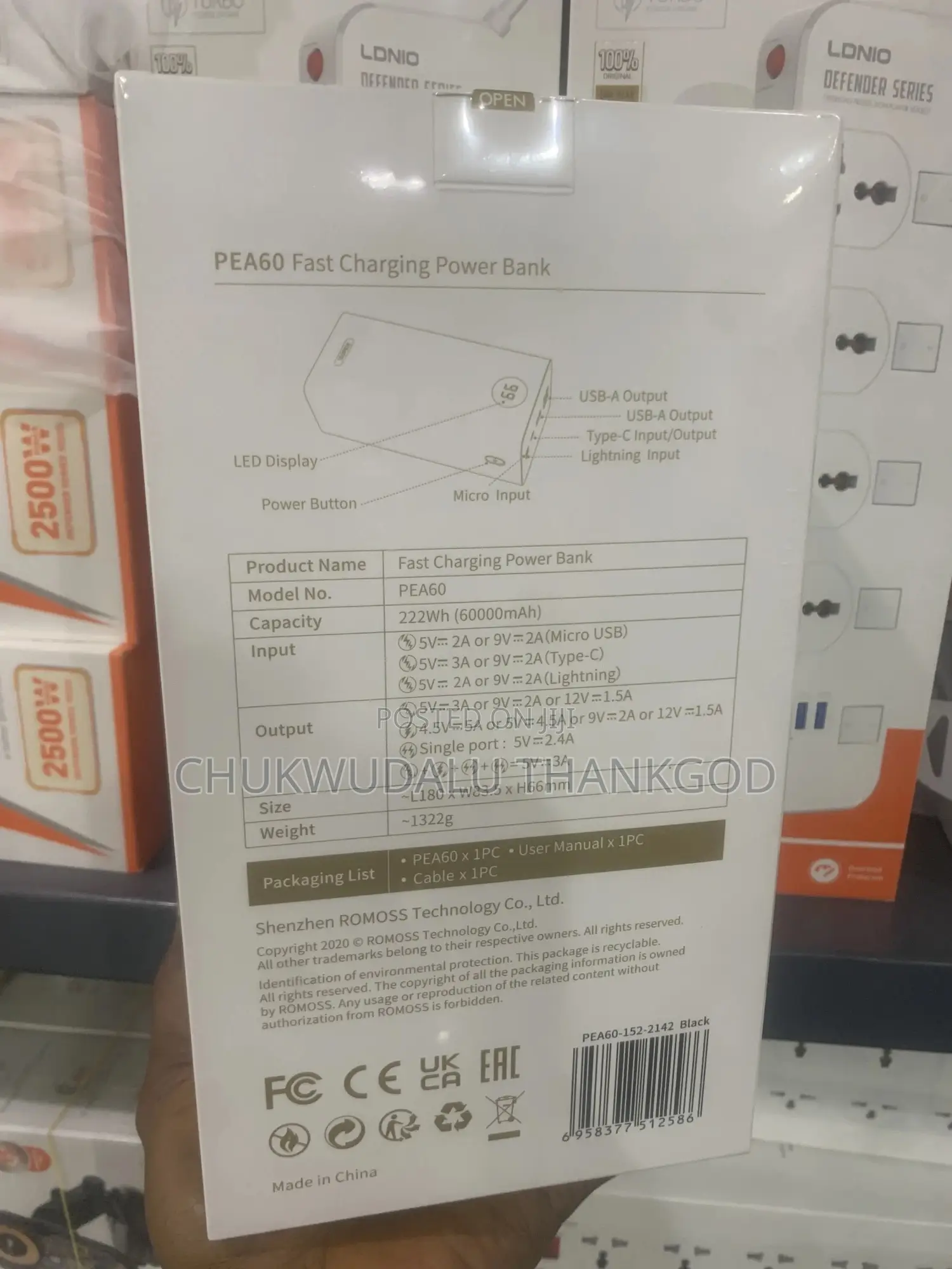 The Romoss 60000mah Power Bank