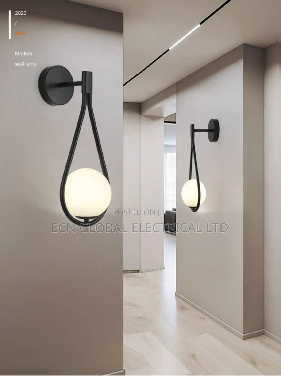 Modern Nordic Glass Ball Wall Sconce Light