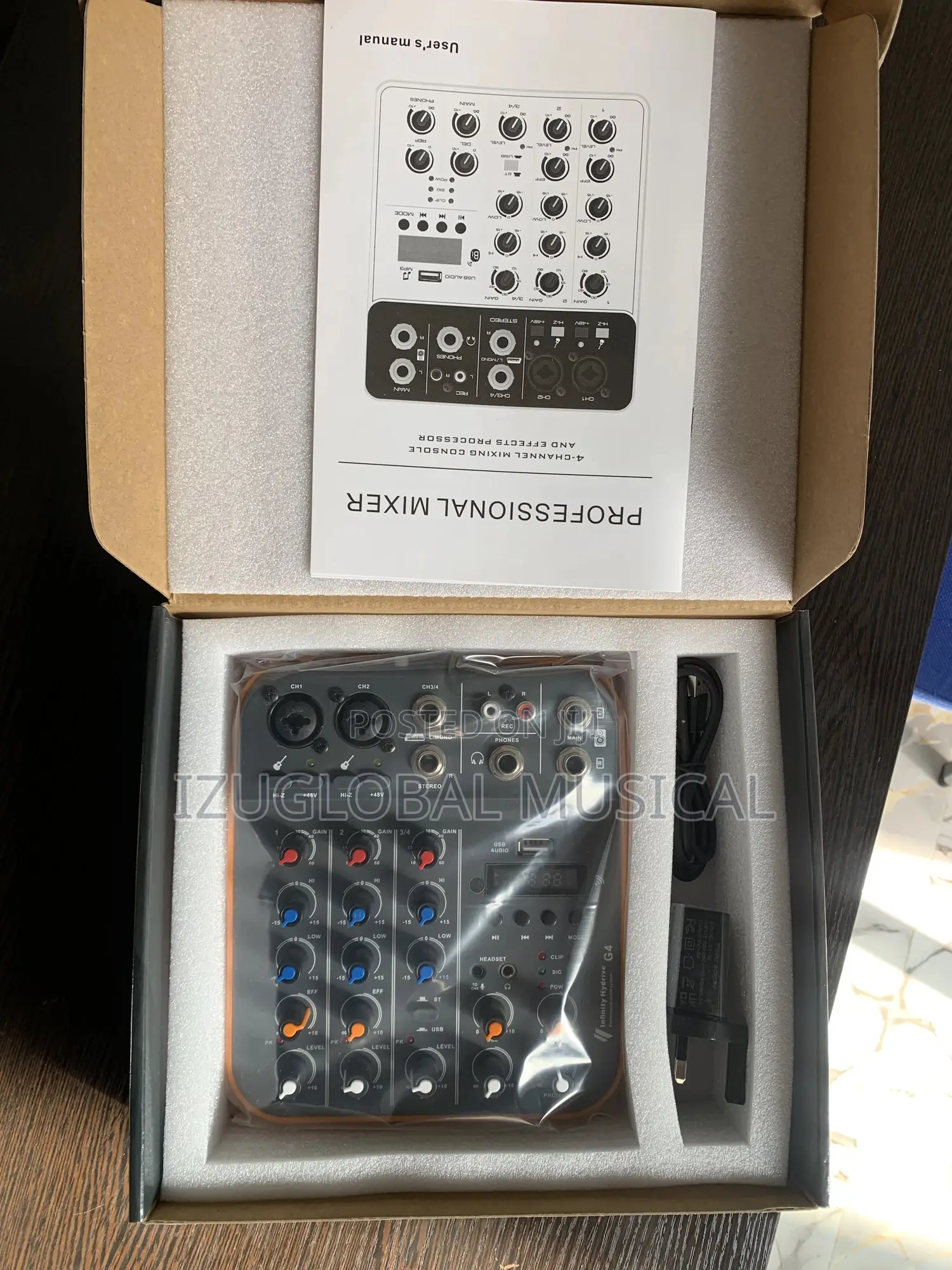 Infinity Hydrive G4 4 Channel Input Built-in Recording Mixer Console