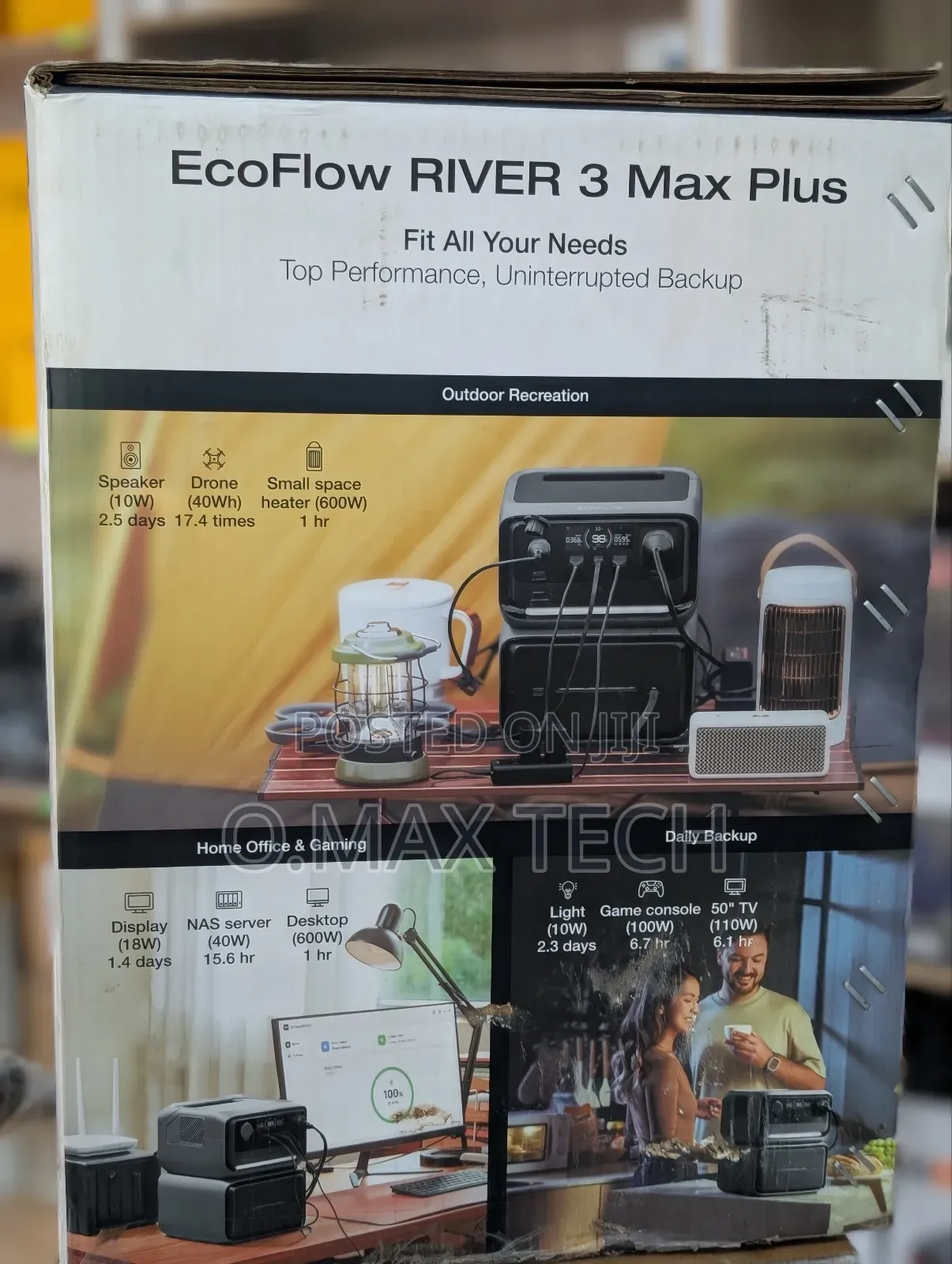 Ecoflow River 3 Max Plus 1200w Portable Power Station 268,800mah