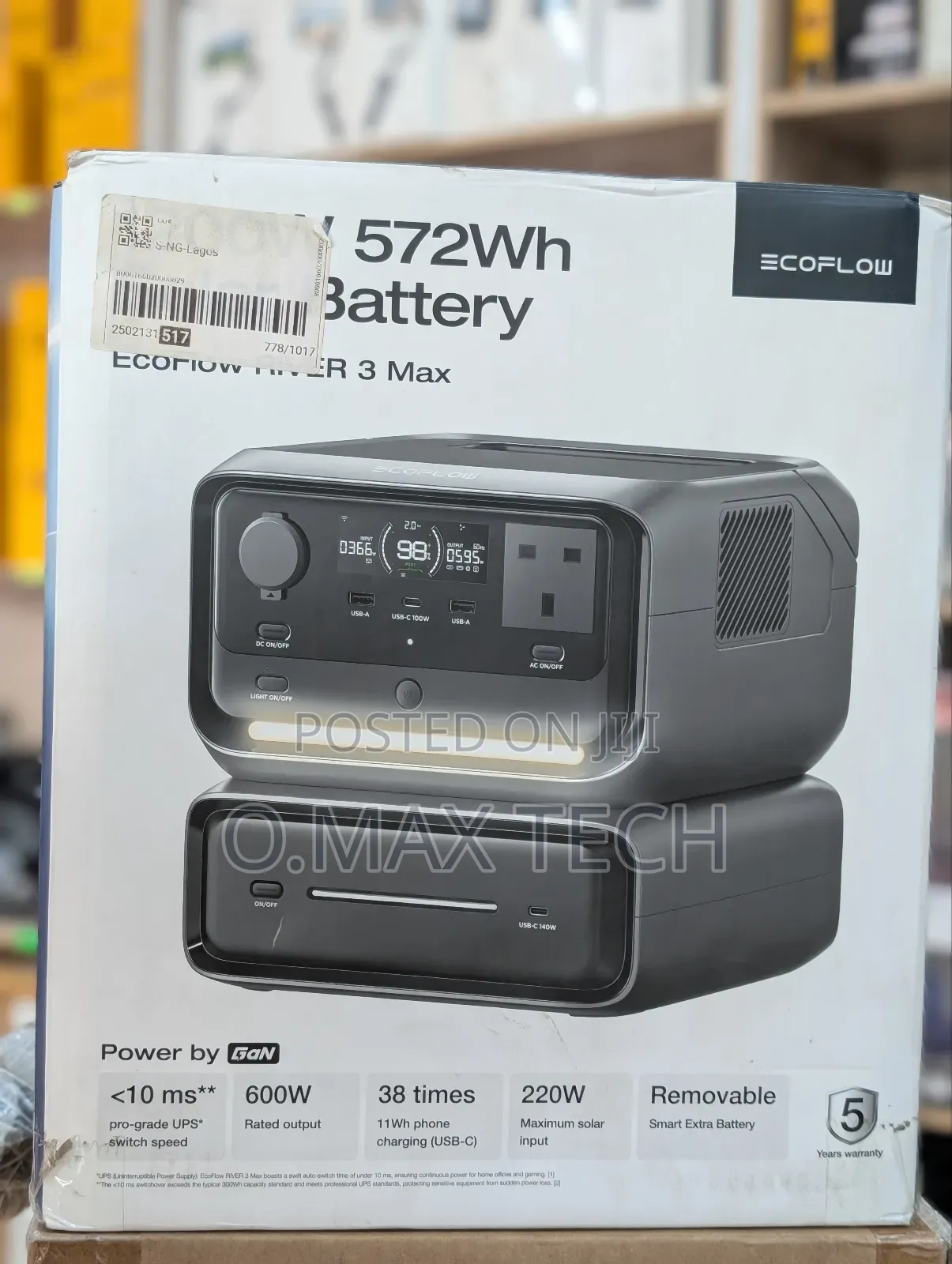 Ecoflow River 3 Max (River 3 Plus Eb300) Portable Power Station