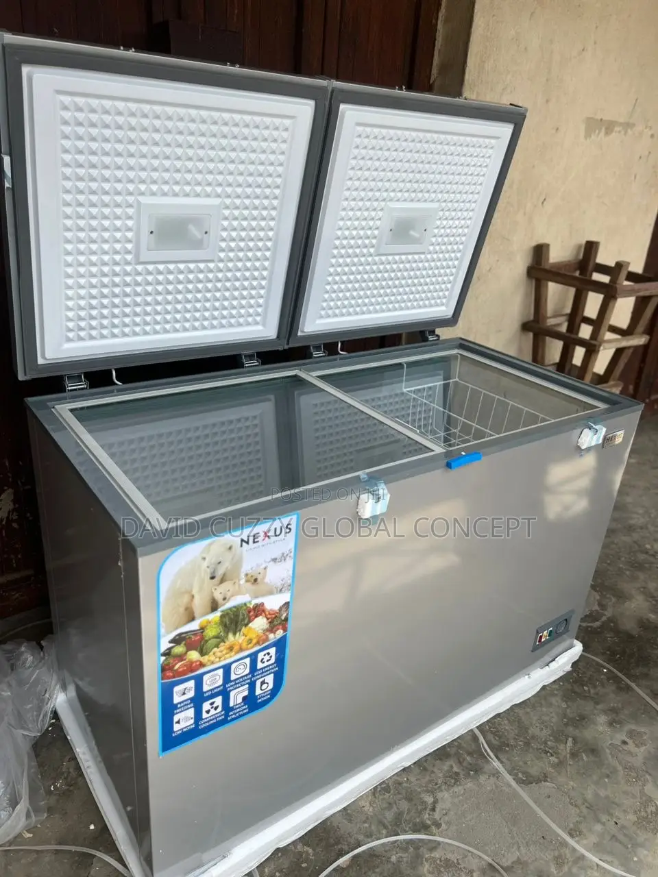 Nexus 400l Double Door Chest Freezer