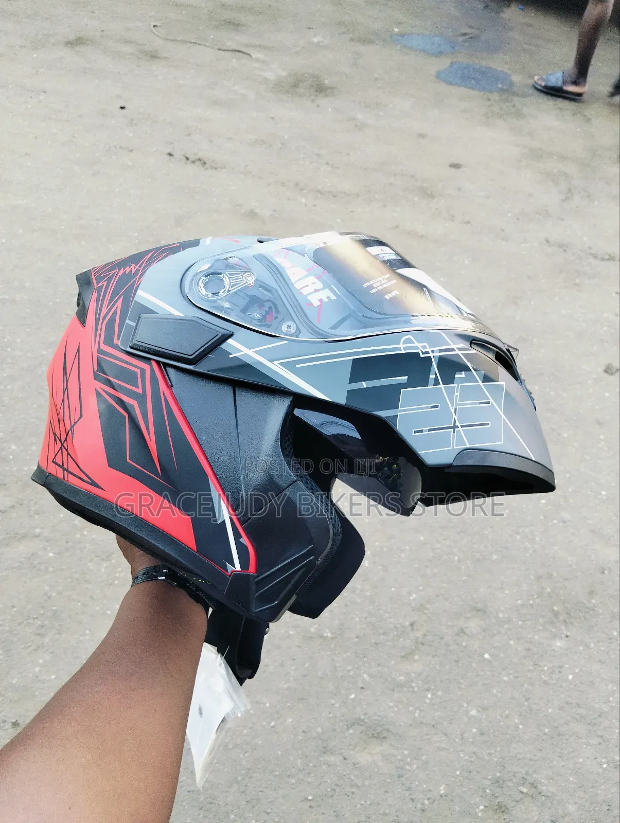 Dot Open Jaw Helmet (Jakian )
