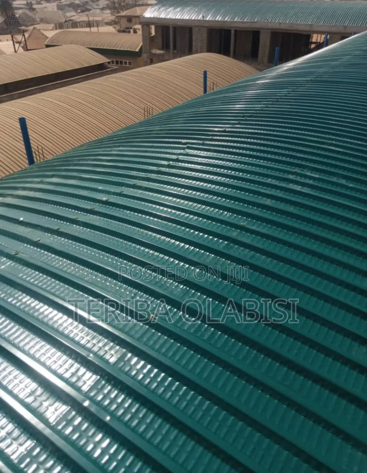 Curvy Bush Green Aluminum Roofing Sheet