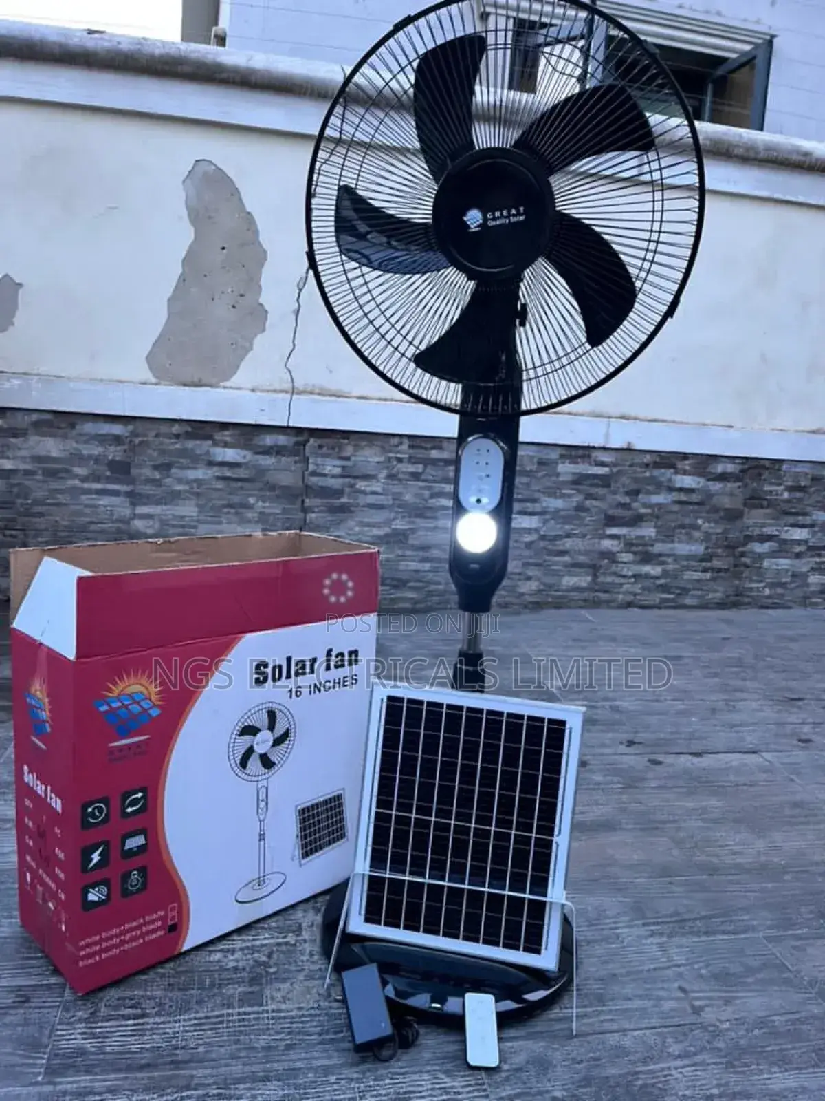 16inch Solar Fan With Light