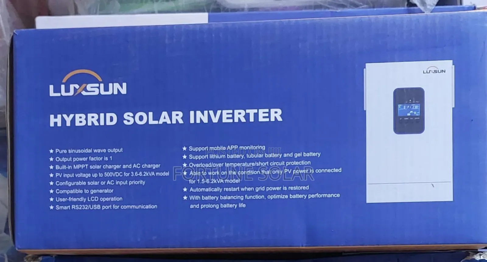 6.2kva 48 Hybrid Inverter Luxsun Transformer Less