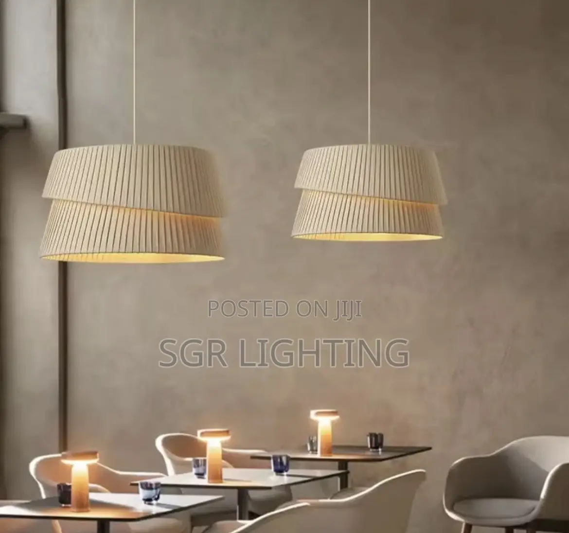 Nordic Designer Pleated Fabric Led Pendant Light Bedroom Chandelier