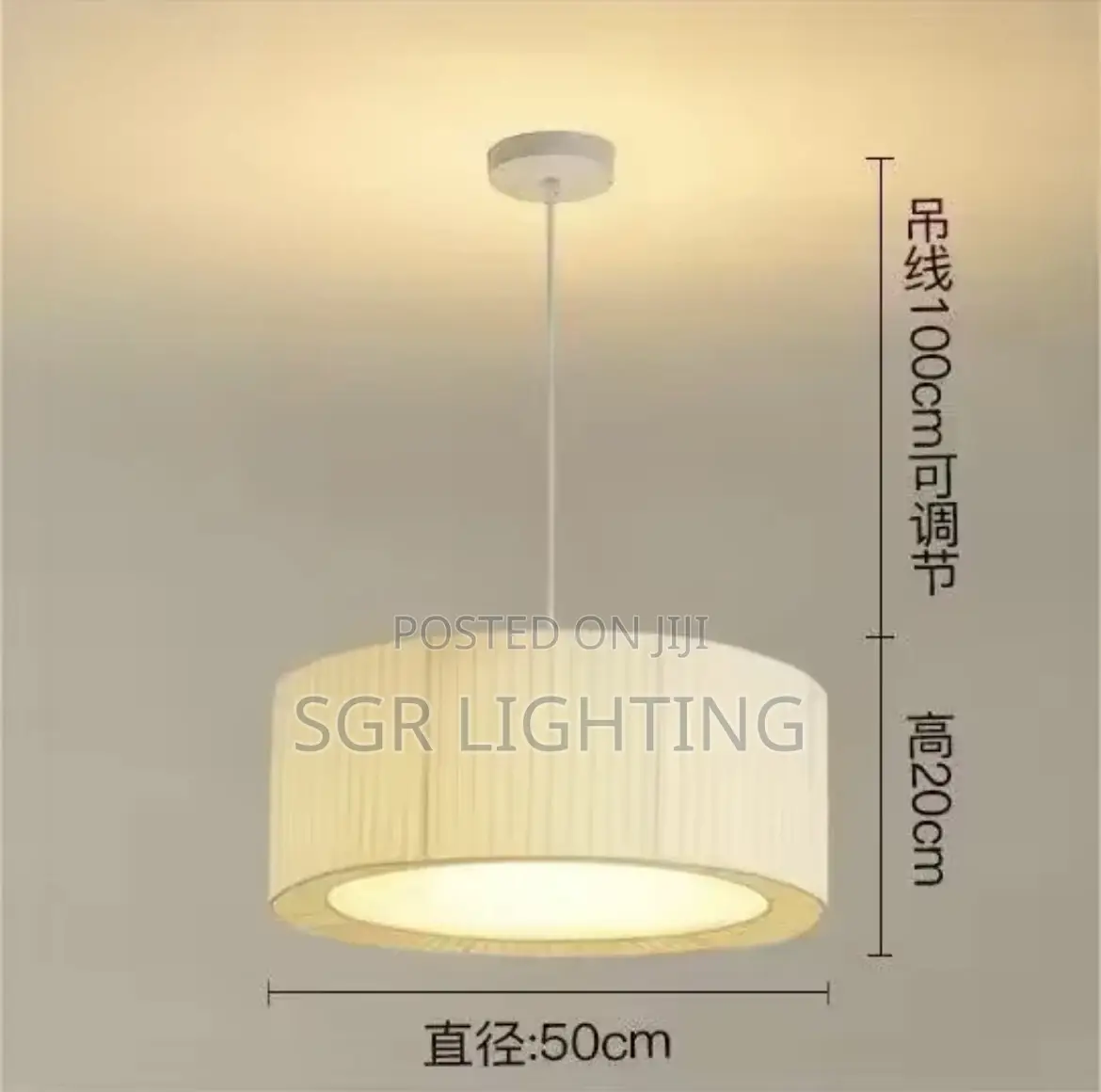 Nordic Designer Pleated Fabric Led Pendant Light Bedroom Chandelier