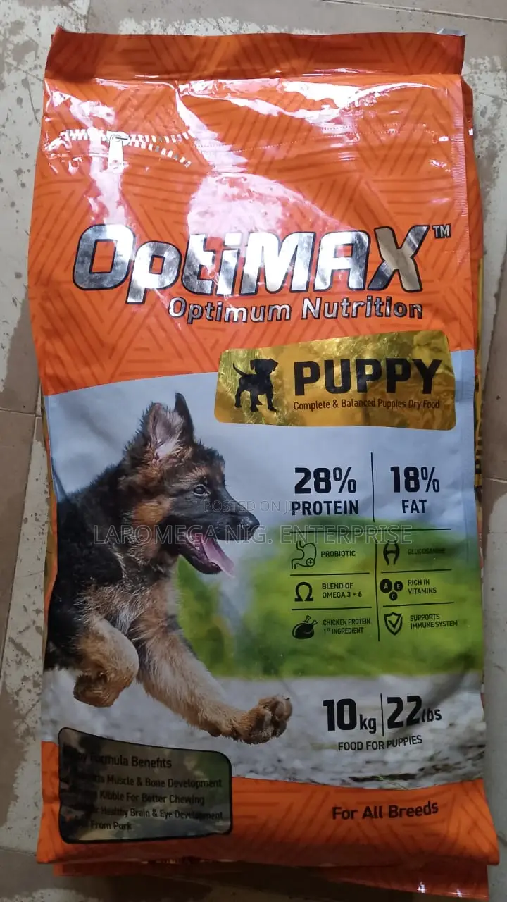 Optimax Puppy Dog Food 10kg – High Protein (28%) Premium Feed