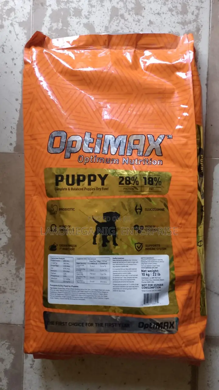 Optimax Puppy Dog Food 10kg – High Protein (28%) Premium Feed