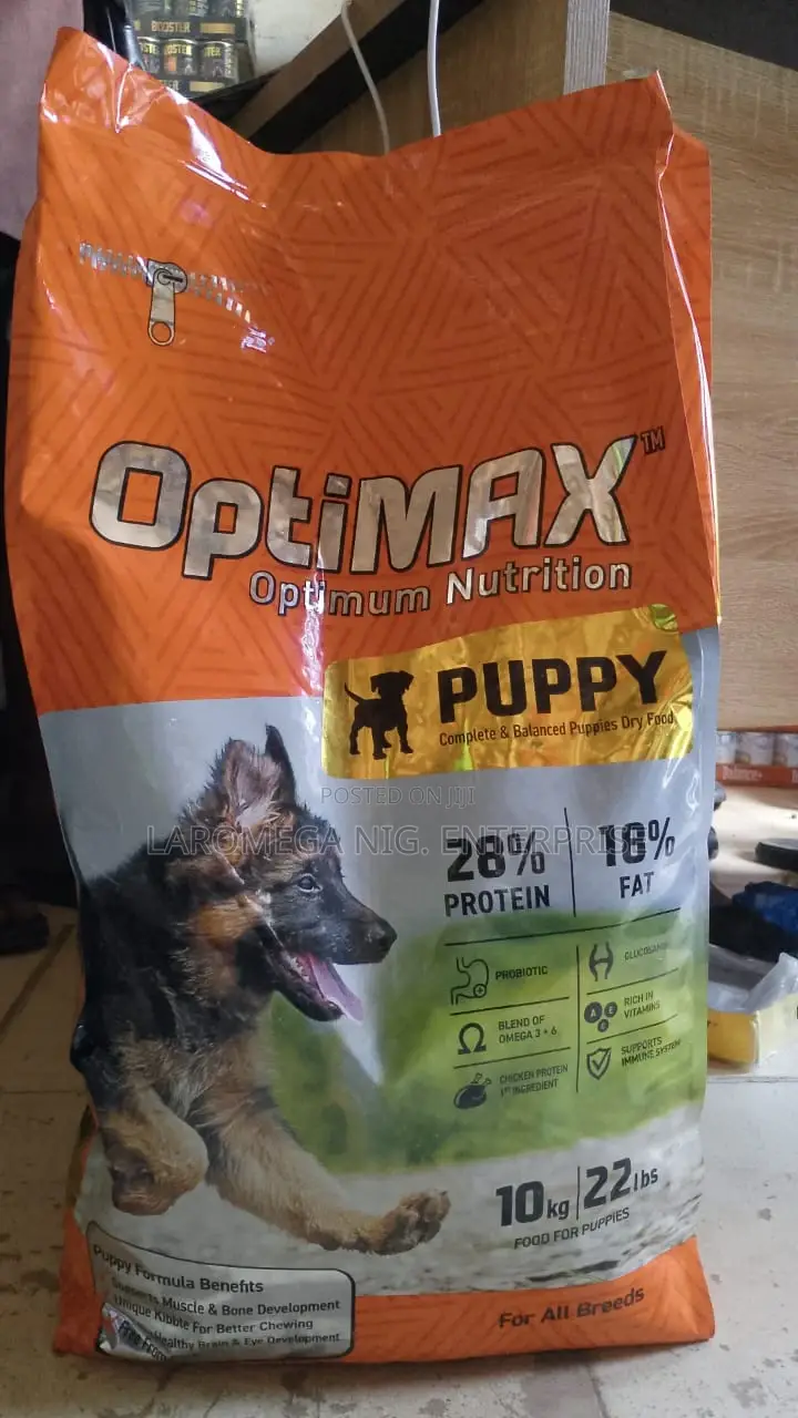 Optimax Puppy Dog Food 10kg – High Protein (28%) Premium Feed