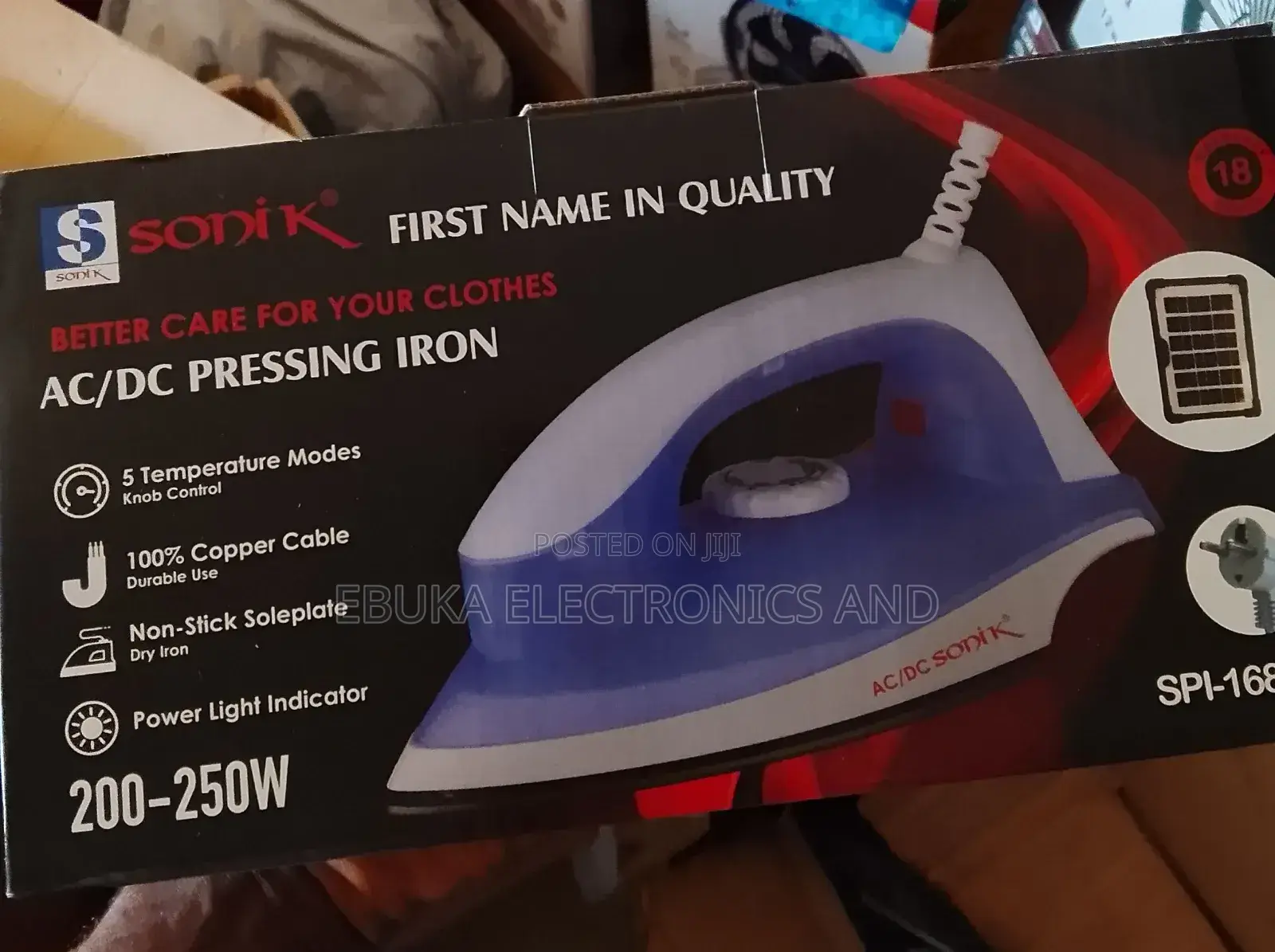 Ac and Dc Pressing Iron 200-250 Watt Is Available