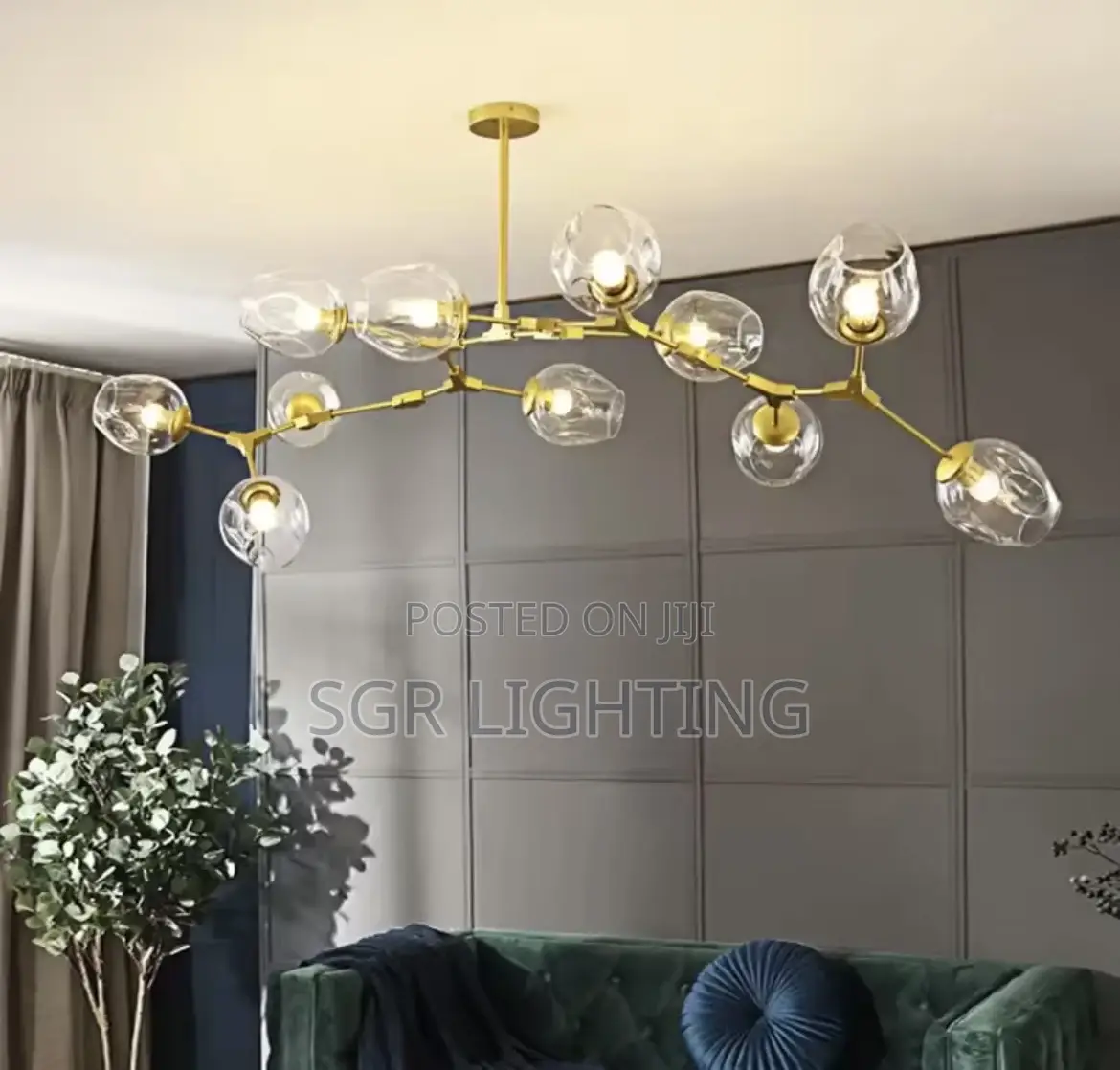 Nordic Branched Molecular Chandeliers Modern Glass Ball Pendant Lamp