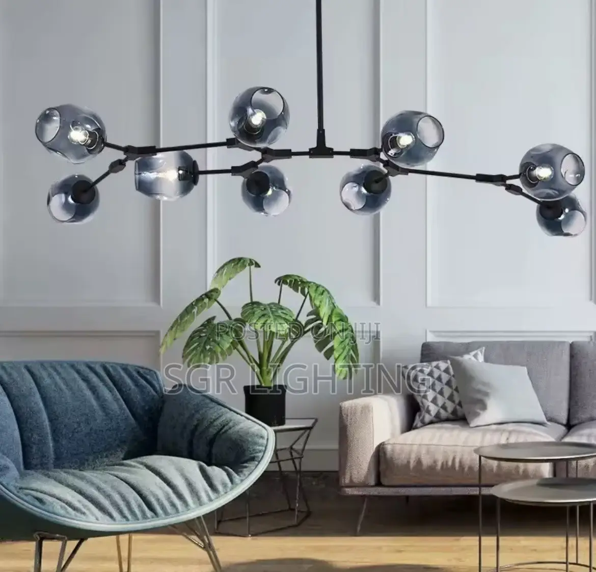Nordic Branched Molecular Chandeliers Modern Glass Ball Pendant Lamp