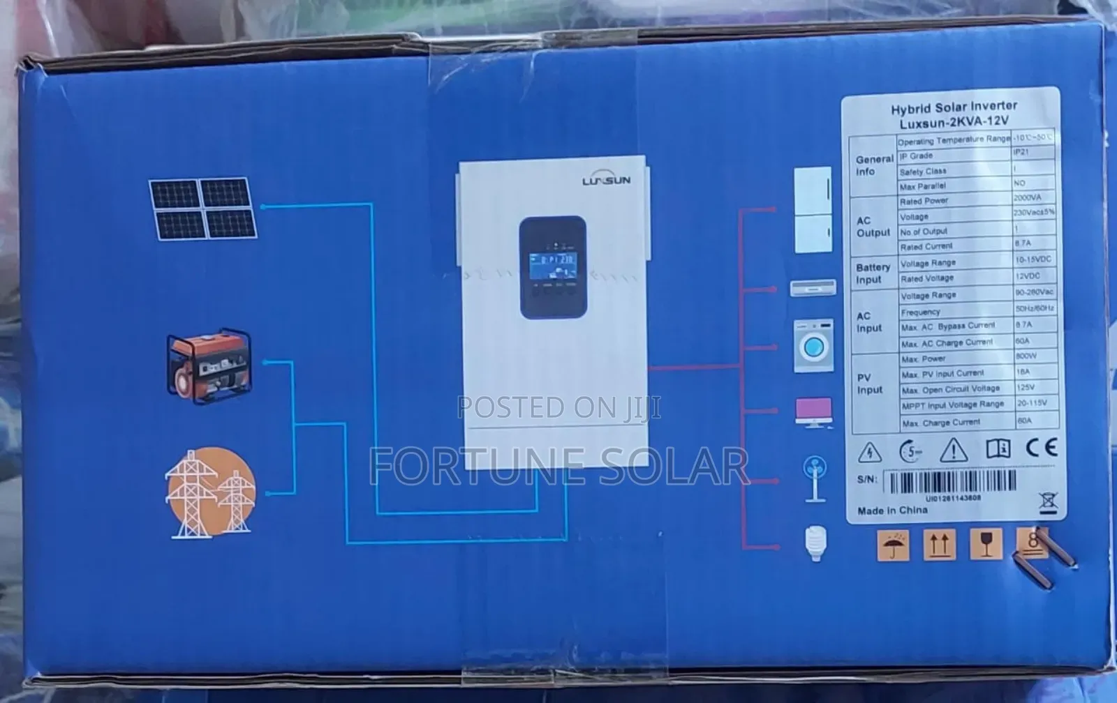 Luxsun 2kva 12 Hybrid Wall Mount With Digital Display