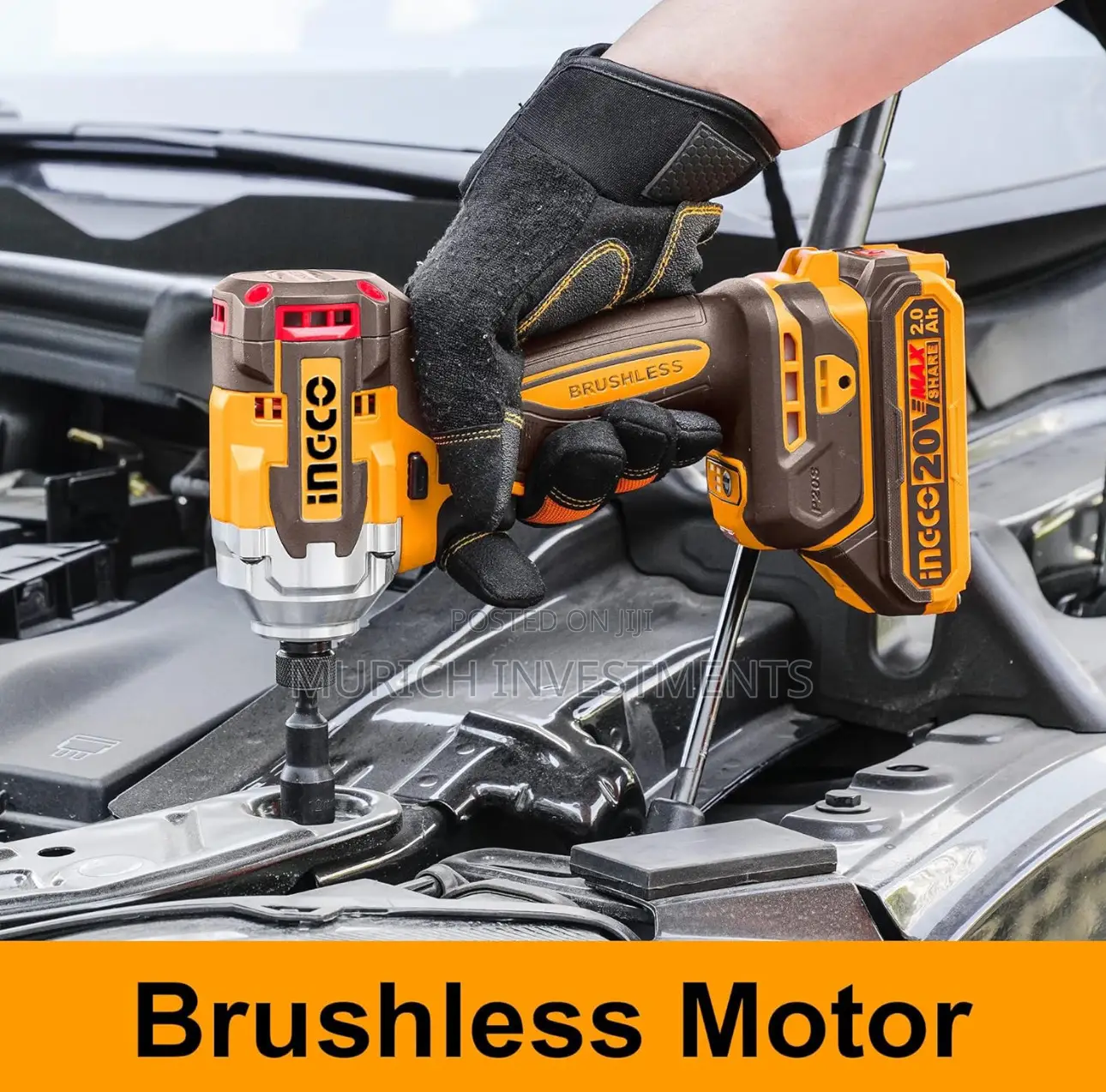 Ingco 20v Brushless Impact Driver 285nm, With Variable Speed Contro