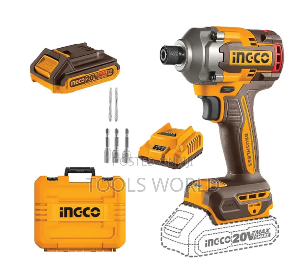Ingco Cirli2028 Cordless Impact Driver 285nm