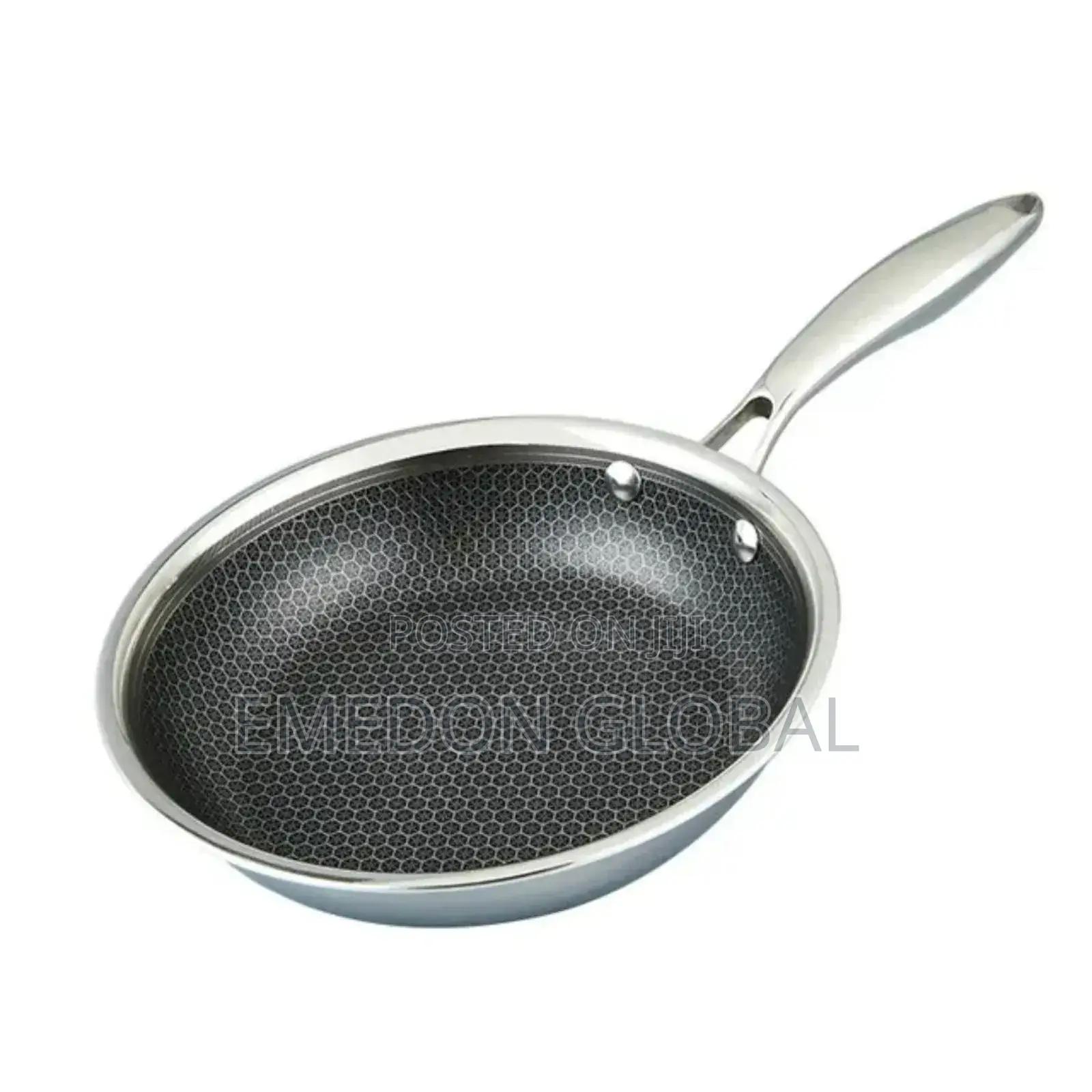 304 Quality Stainless Steel Honeycomb Non-Stick Fry Pan. 32,30,28cm