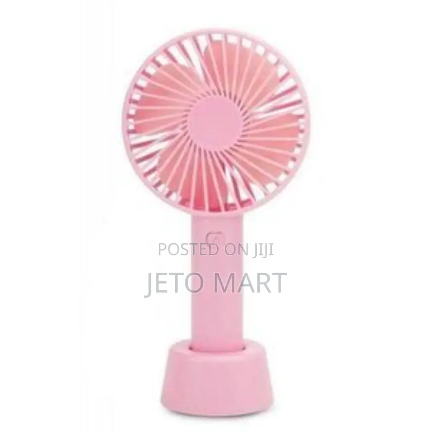 Portable Mini Usb Rechargeable Hand Held Fan + Base