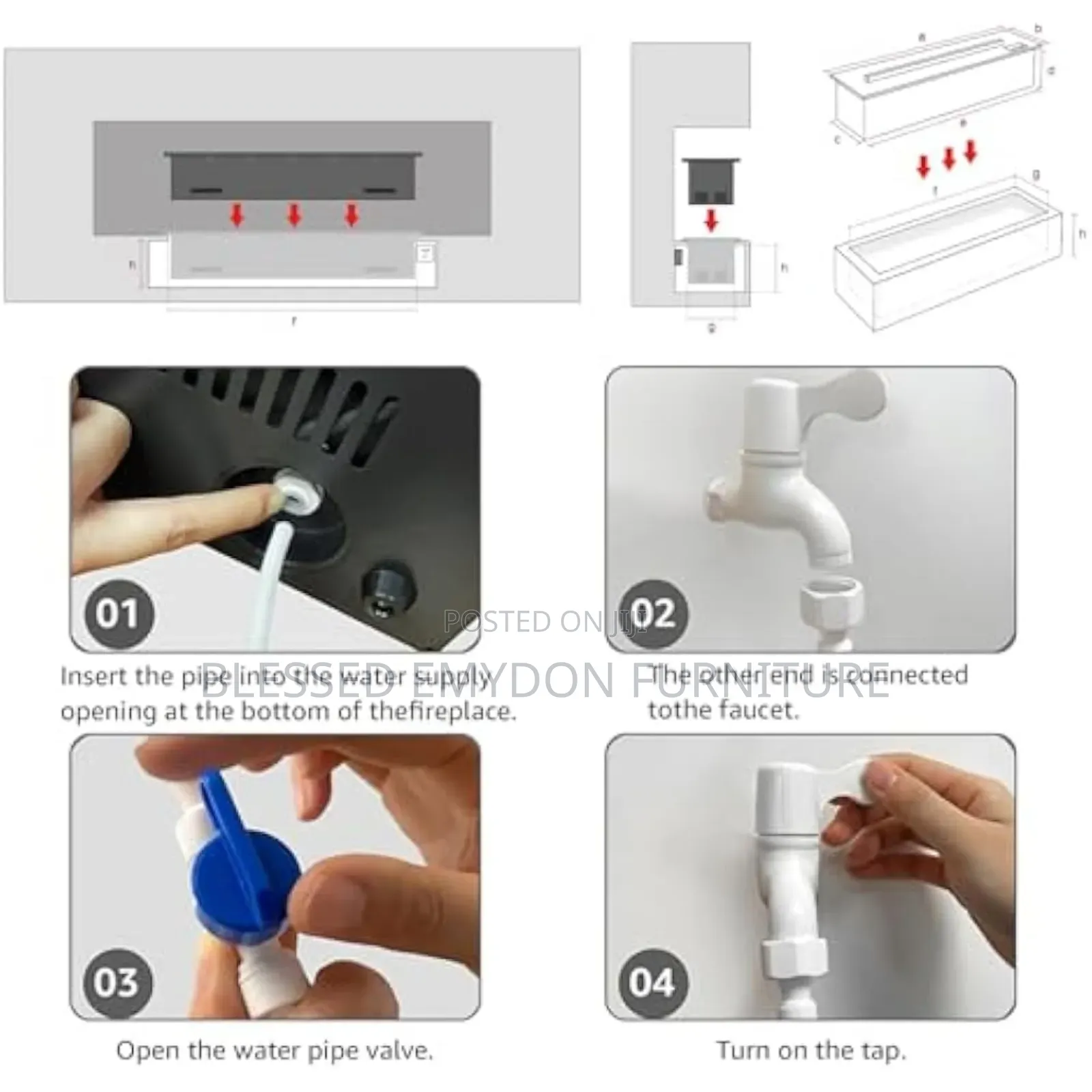 Water Vapor Fireplace 1.2meters.