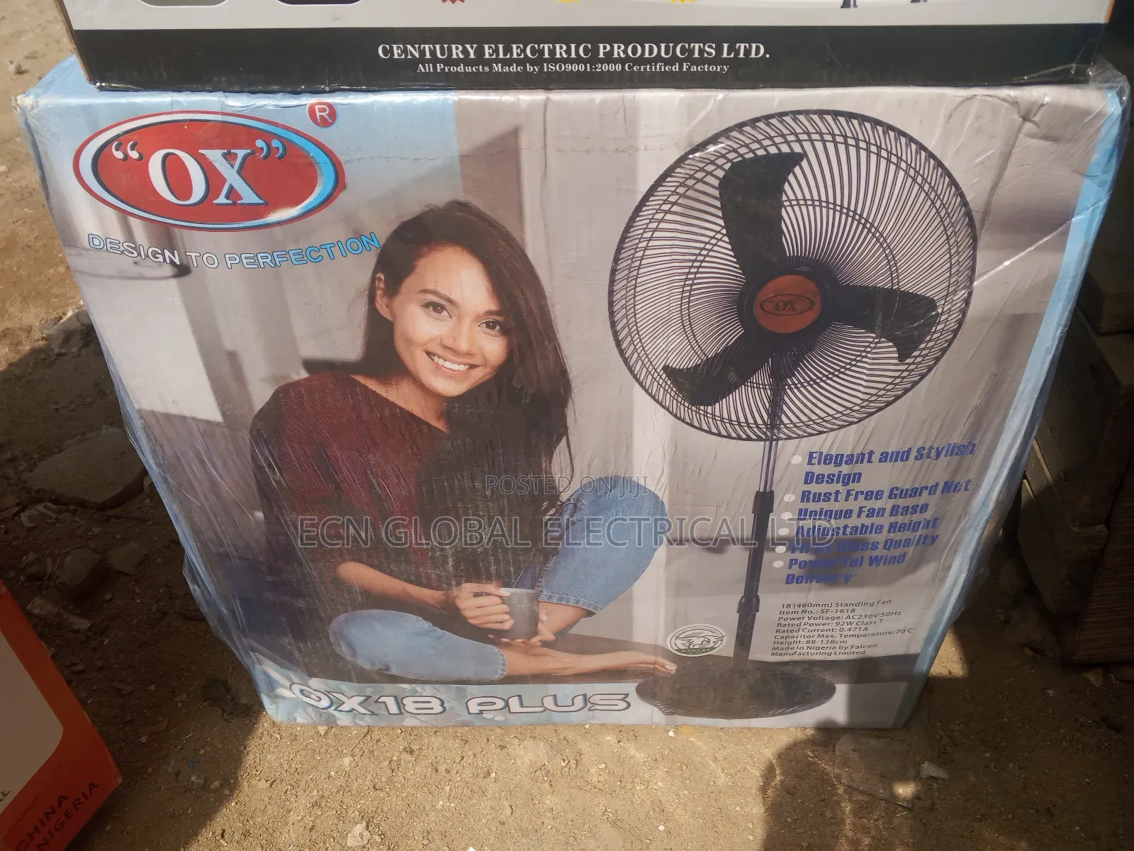 18" Ox Standing Fan – Powerful Cooling