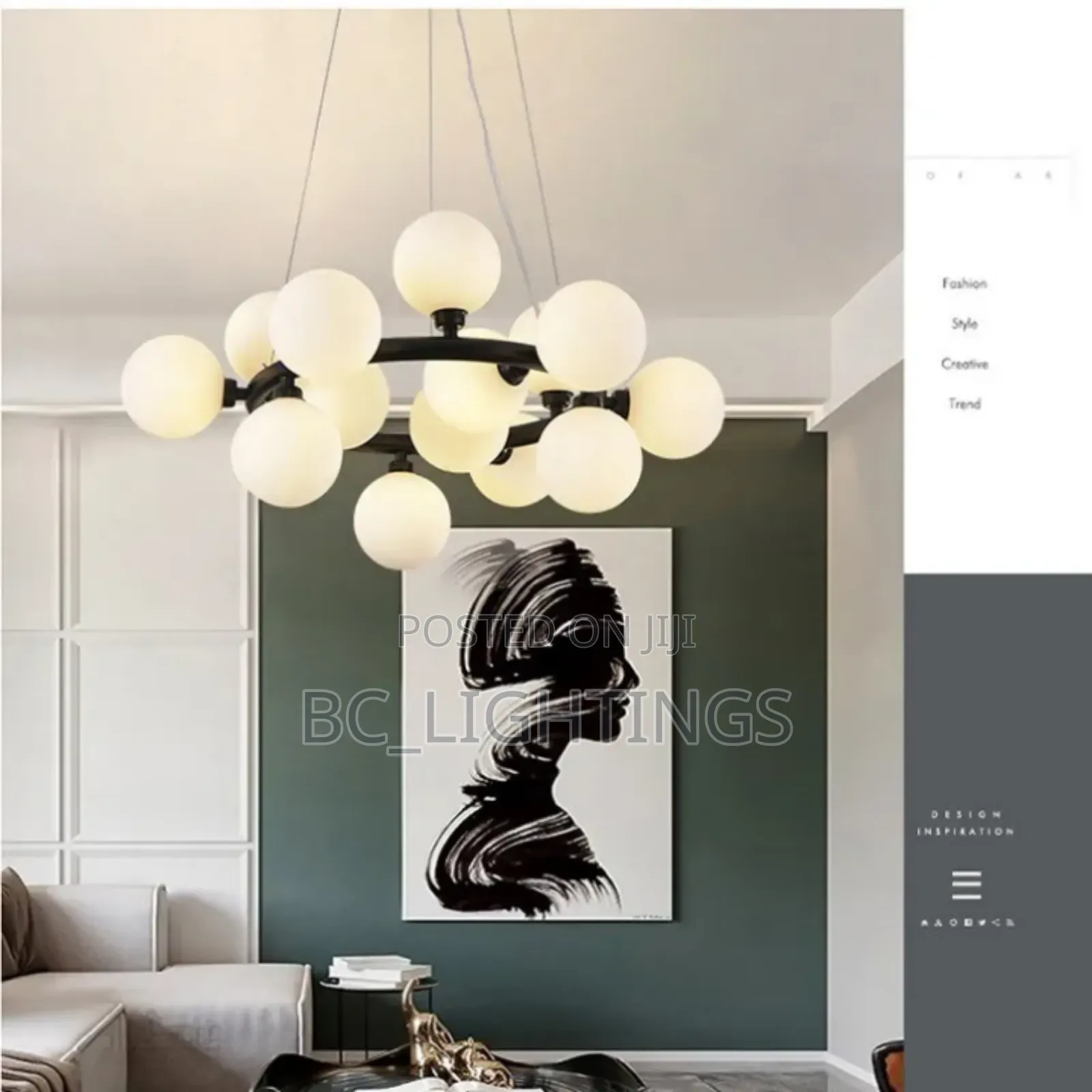 25 Glass Chandelier Light