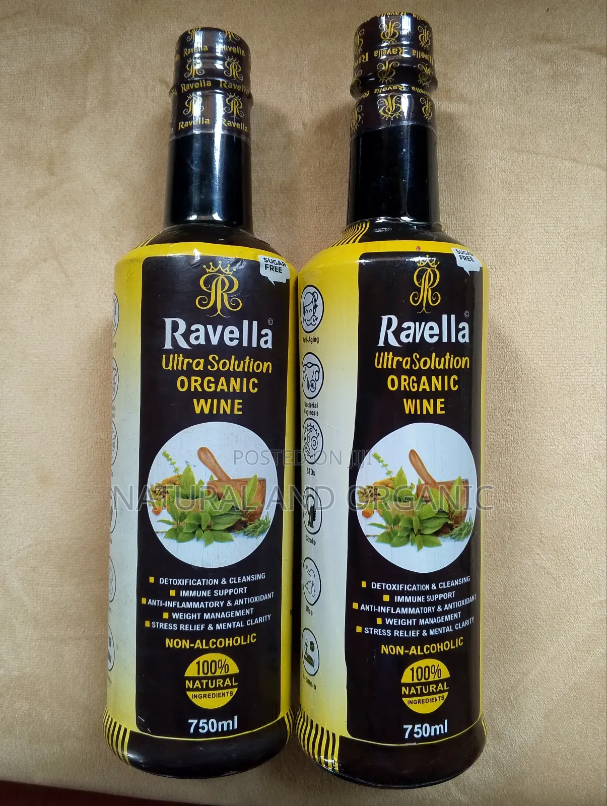 Ravella Ultra Solution Organic Wine 2 Big Bottles