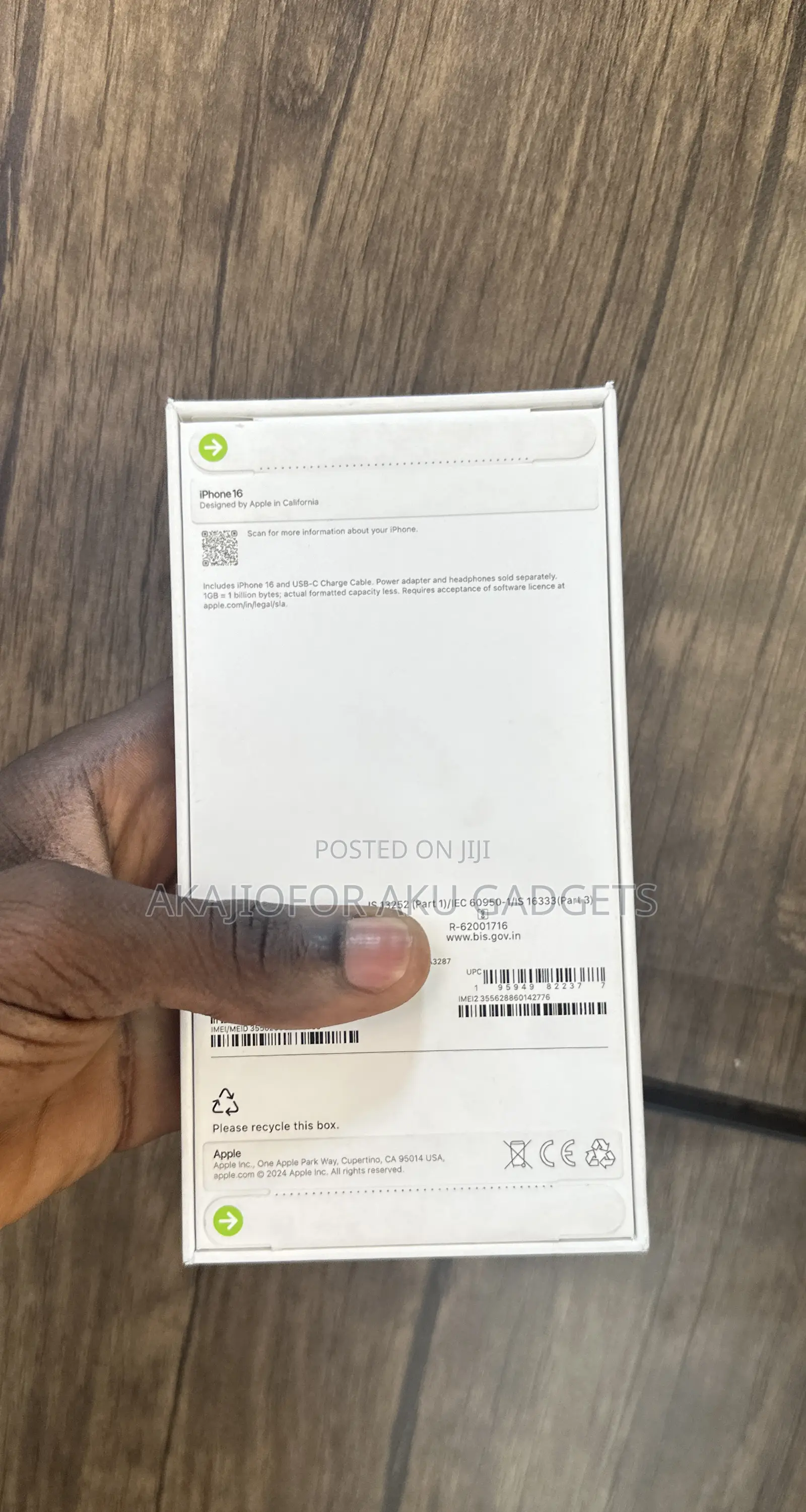 New Apple iPhone 16 128 GB Blue