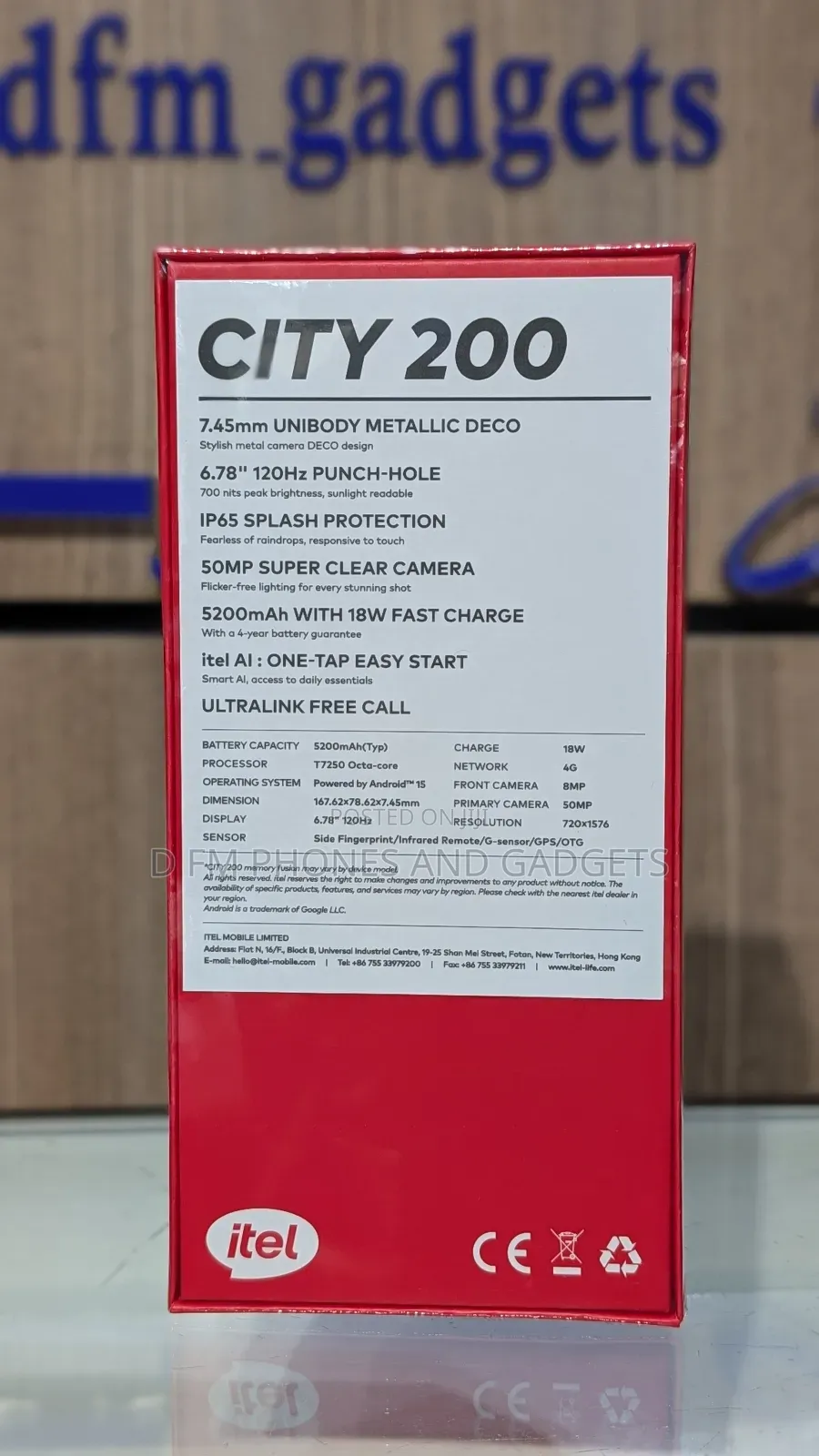 New Itel City 200 128 GB Gray