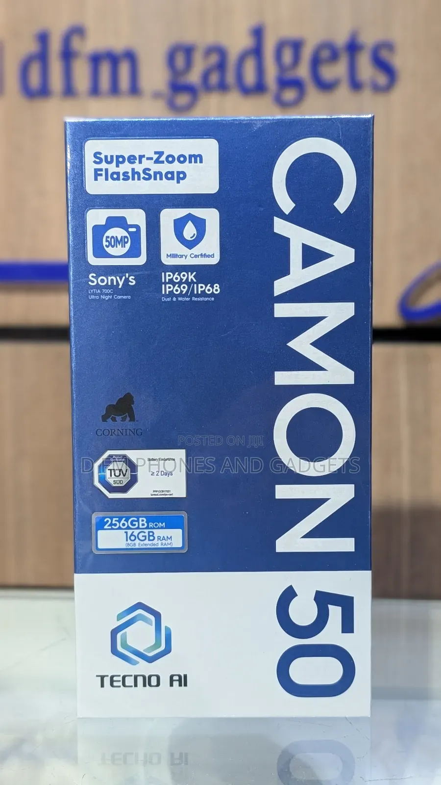 New Tecno Camon 50 256 GB Black