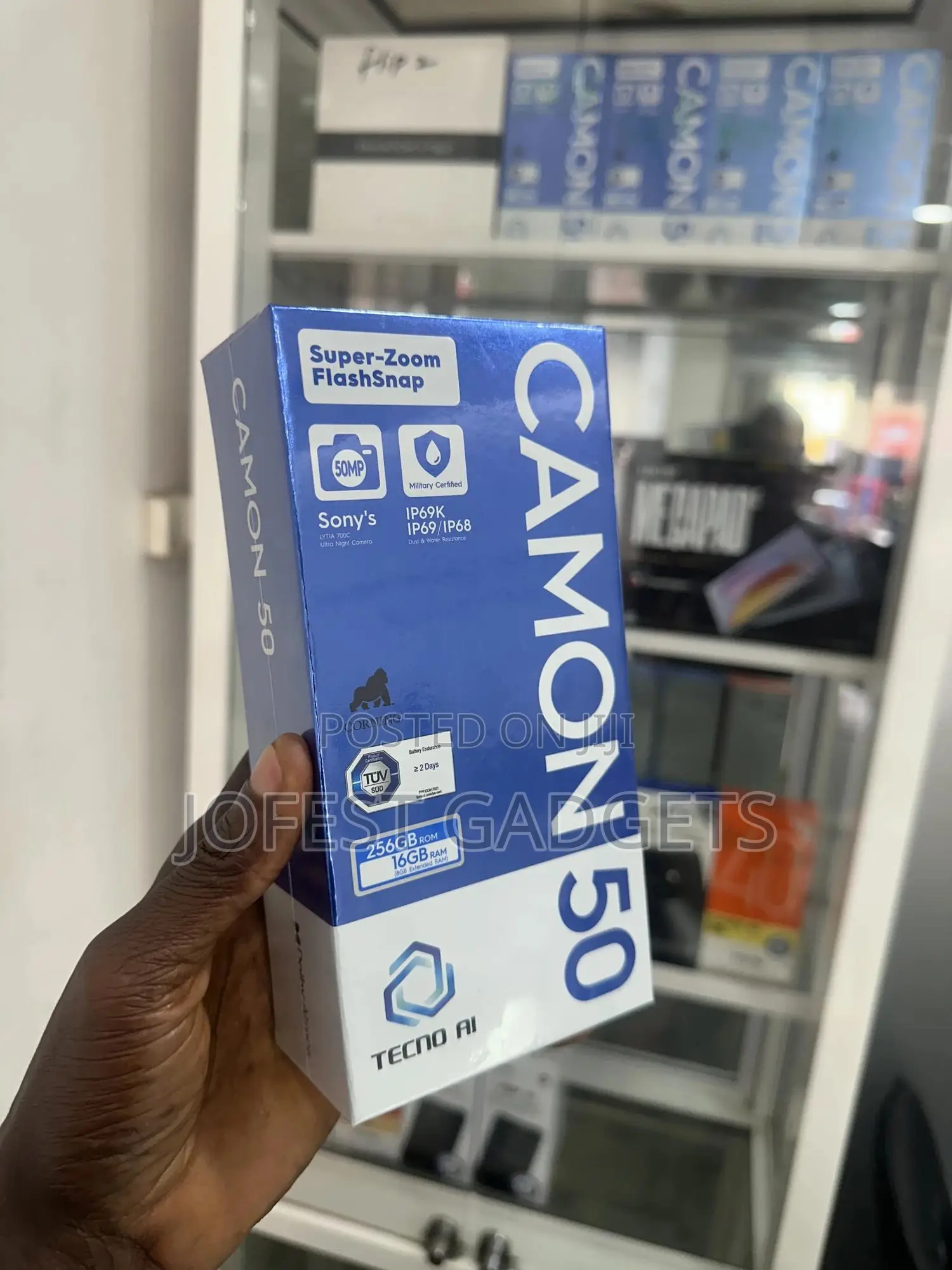 New Tecno Camon 50 256 GB Black