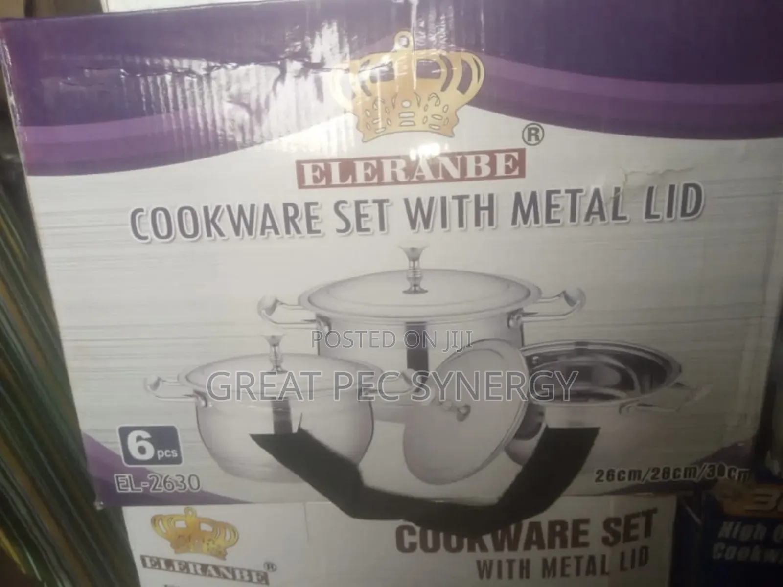 3 Sets Stainless Cookware Set - El 2630 (26,28,30cm)