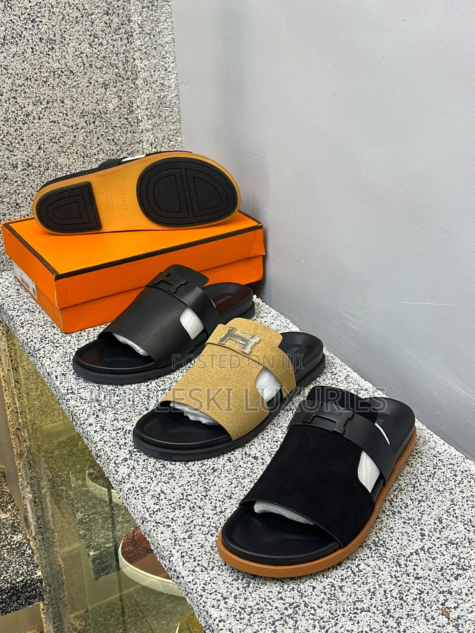 Original Hermes Matured Slippers for Men