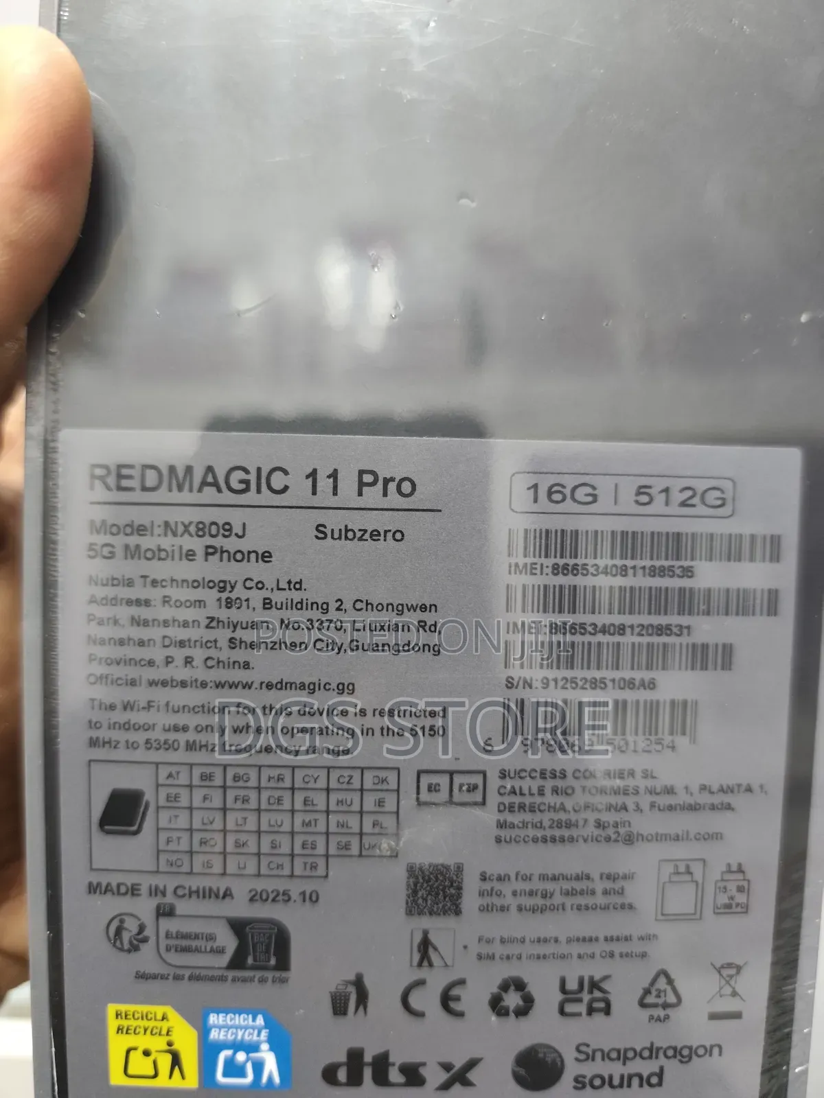 New ZTE Nubia RedMagic 11 Pro 512 GB