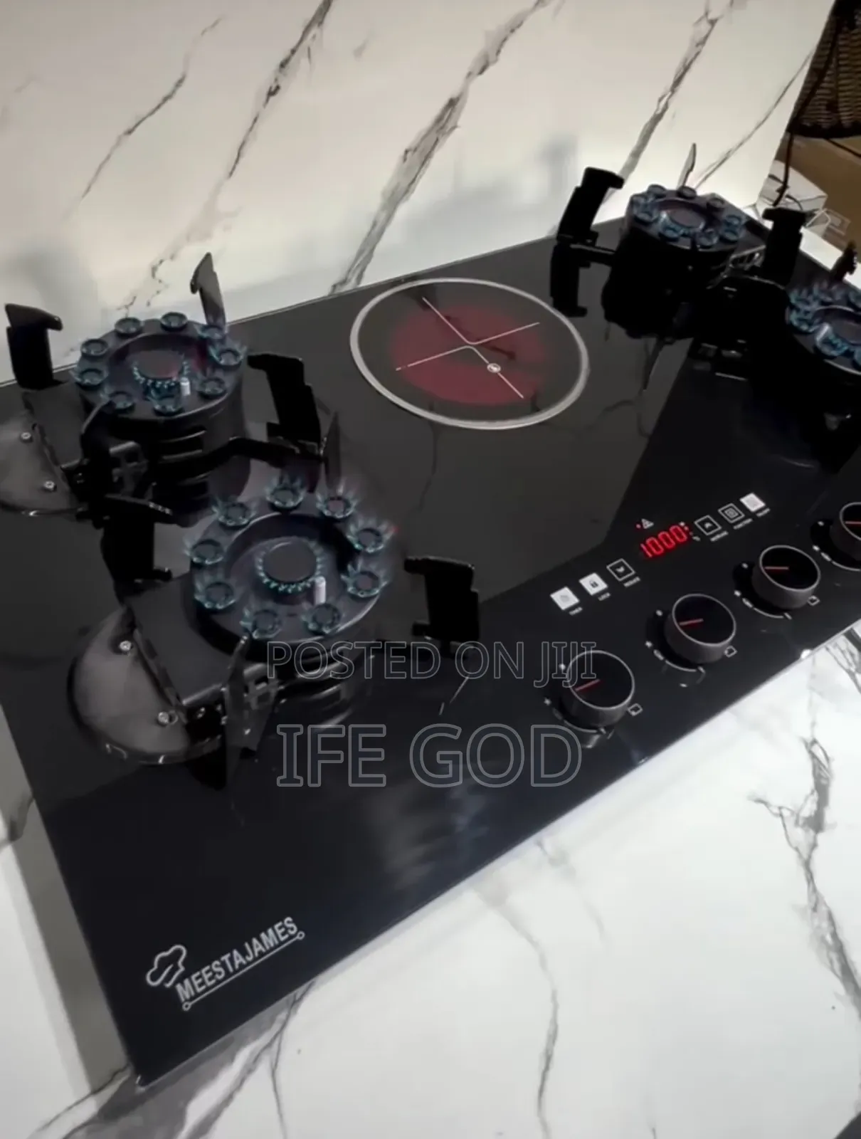 Original Meesajames Built-in 90cm Premium Quality 4+1 Flips Up Burners