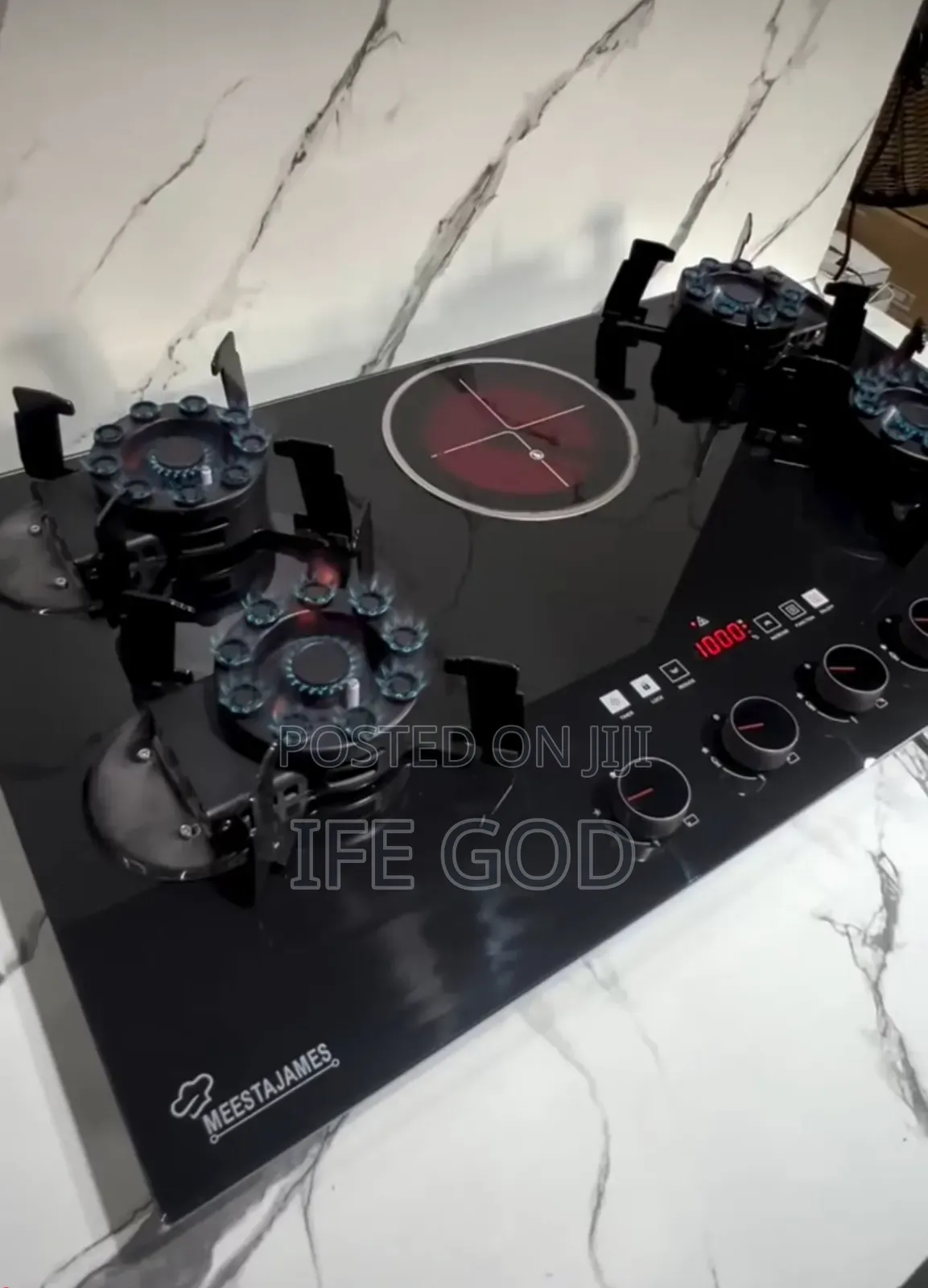 Original Meesajames Built-in 90cm Premium Quality 4+1 Flips Up Burners