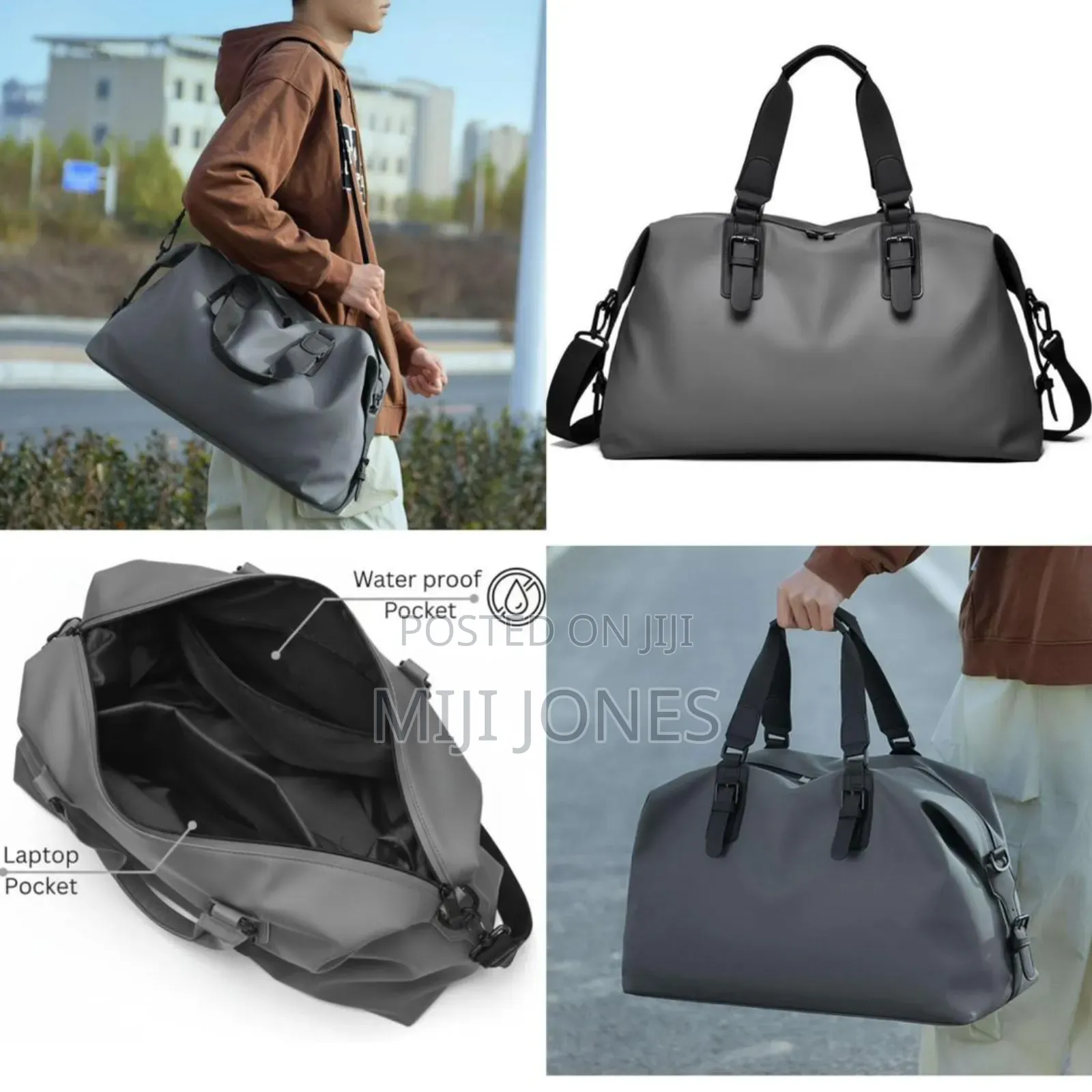 "Minimalist Leather Duffel"
