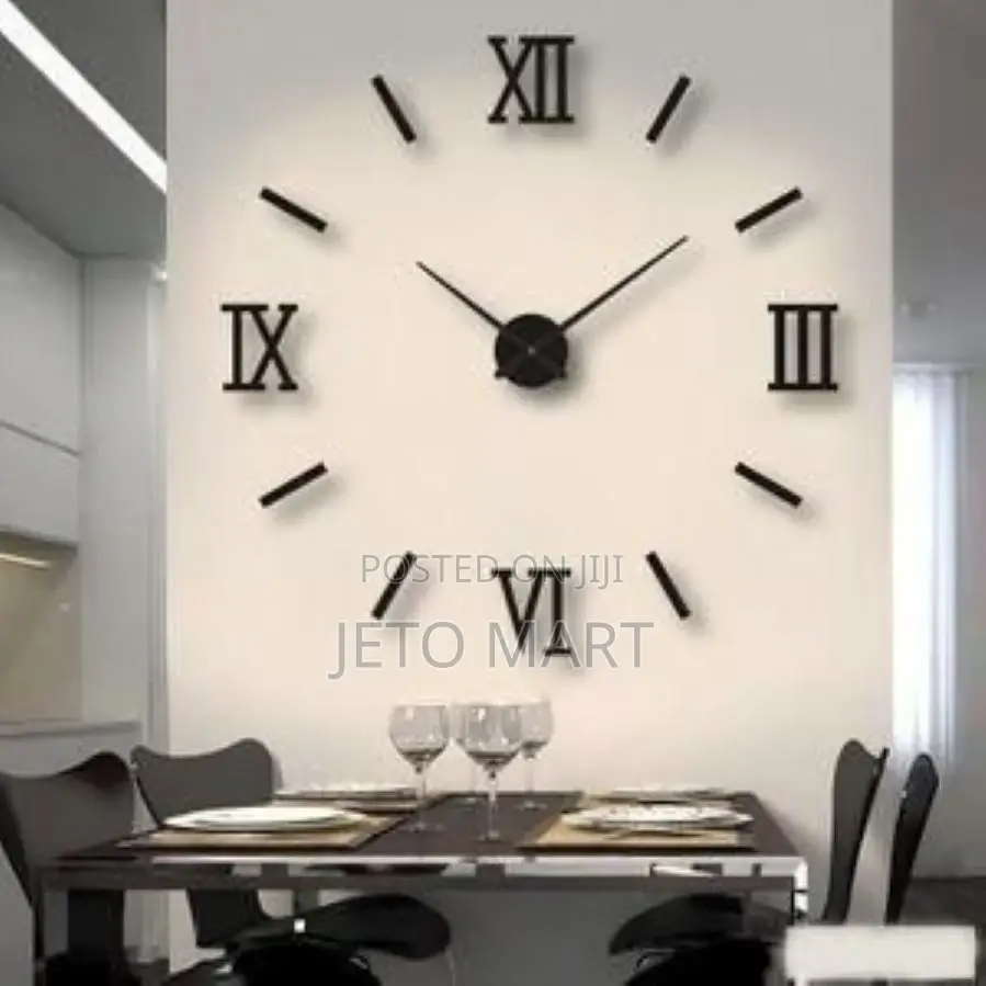 Diy Wall Clocks 3d Mirror Stickers Large Wall Clock